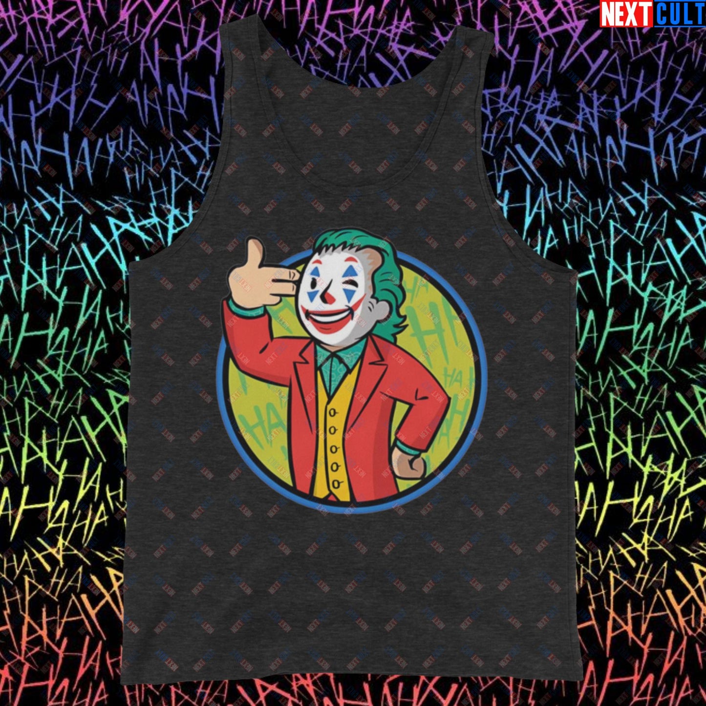 Funny Boy Joker Vault Boy Fallout Funny Cartoon Mashup Tank Top