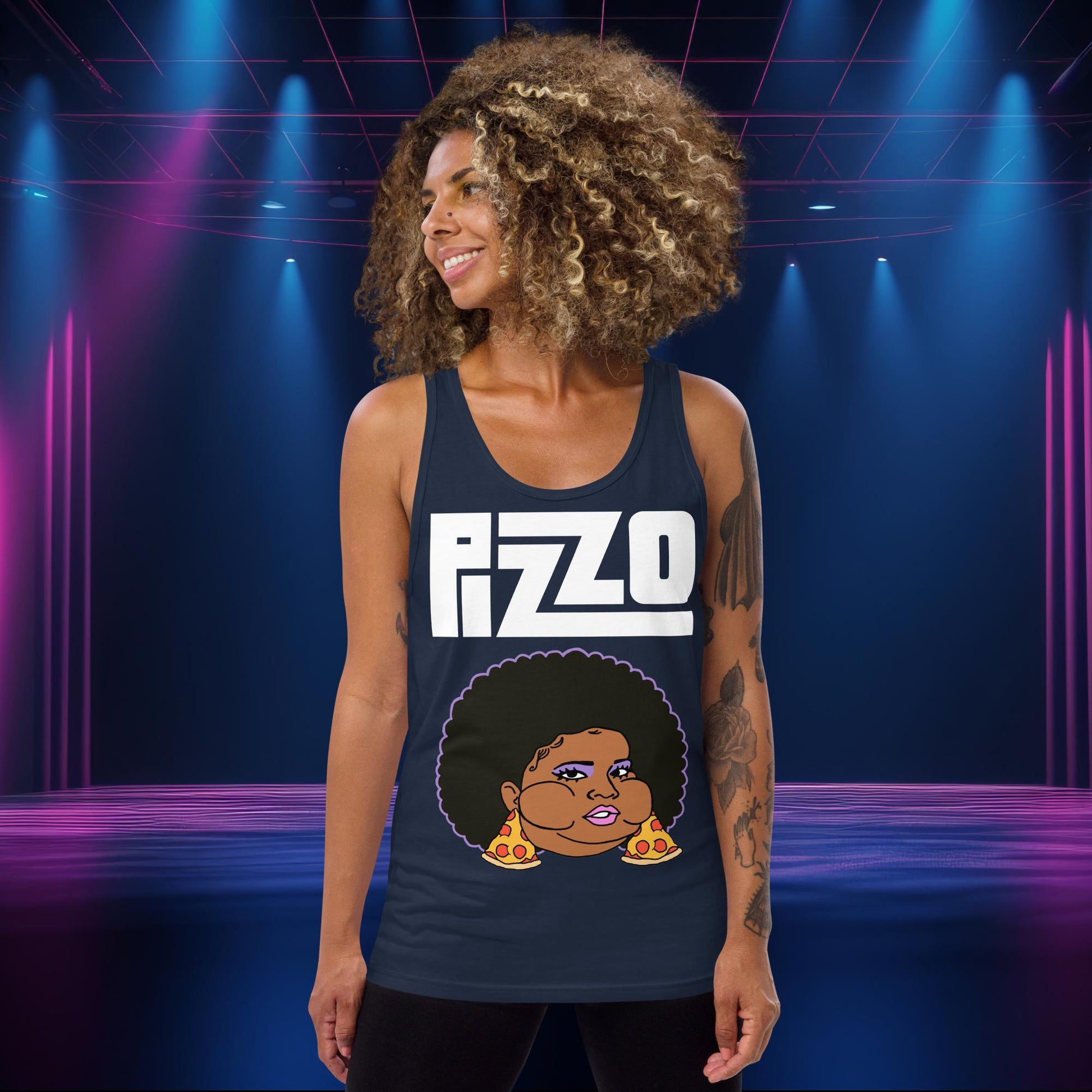 Lizzo Shirt Lizzo Tank Top Lizzo shirt Lizzo vest Lizzo Merch Lizzo Gift Body Positivity Shirt Pizza Body empowerment Tank Top Next Cult Brand