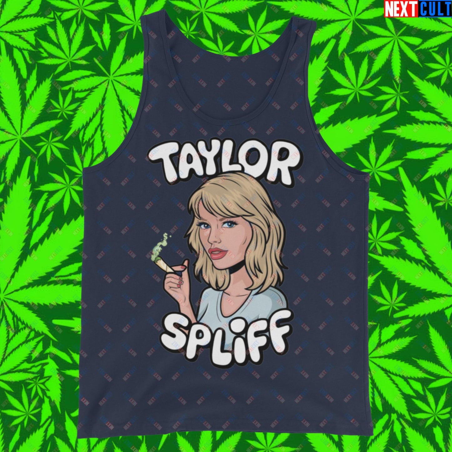 Taylor Spliff Pop Music Star Pothead Stoner Funny Weed Meme Tank Top Navy Tank Tops Music Weed Next Cult Brand