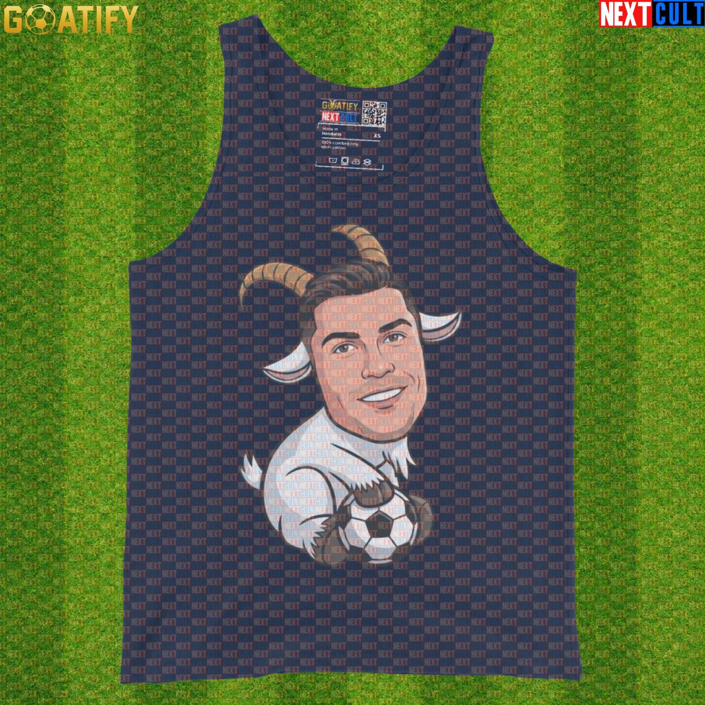 Cristiano Ronaldo Tank Top – Funny GOAT Soccer Muscle Shirt Gift for Portugal Football Fans |  | ["Al Nassr", "Cristiano Ronaldo", "Football", "Juventus", "Manchester United", "Portugal", "Real Madrid", "Soccer"]