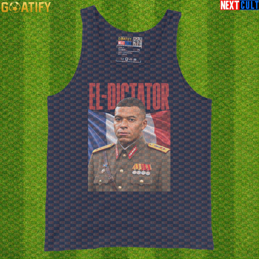 Kylian Mbappe Tank Top – El Dictator Soccer Muscle Shirt for Gym and Summer Match Days Navy Tank Tops Next Cult Brand