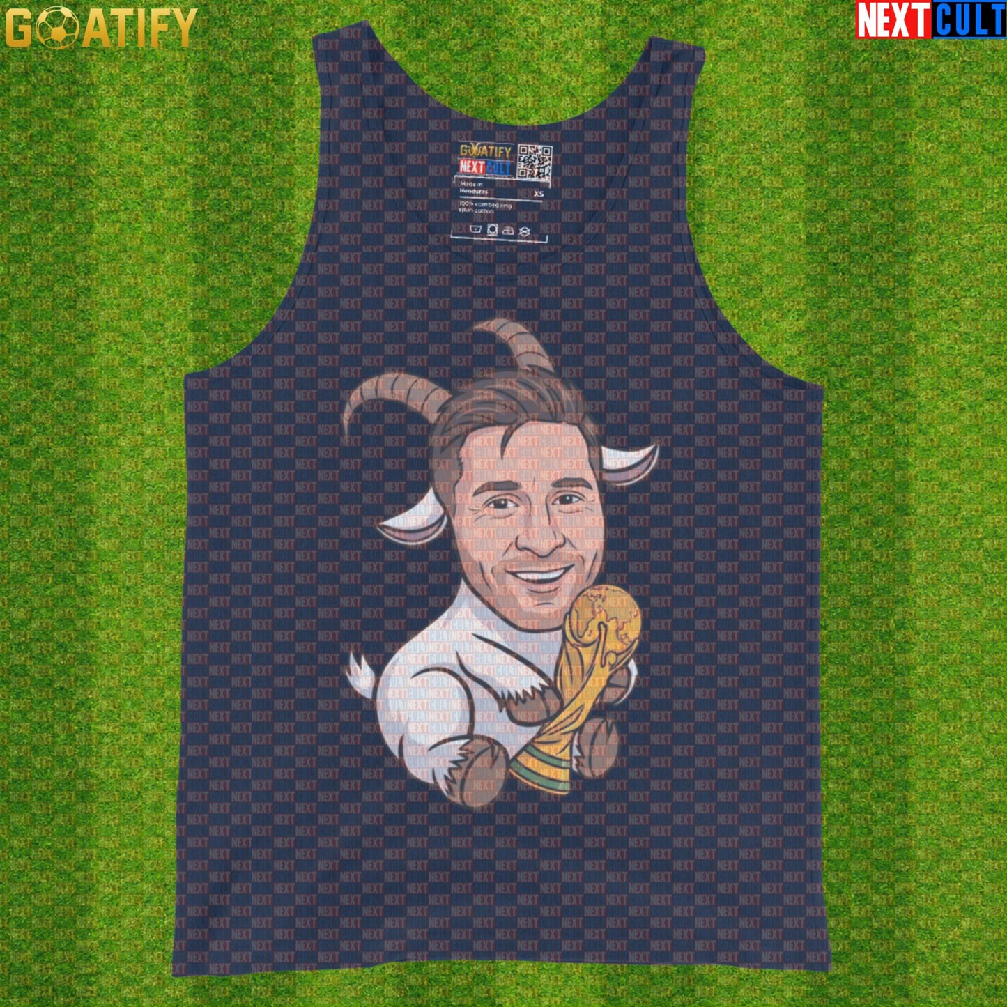Lionel Messi Tank Top – World Cup GOAT Muscle Shirt for Argentina Soccer Fans |  | ["Argentina", "Barcelona", "Football", "Inter Miami", "Lionel Messi", "Soccer"]