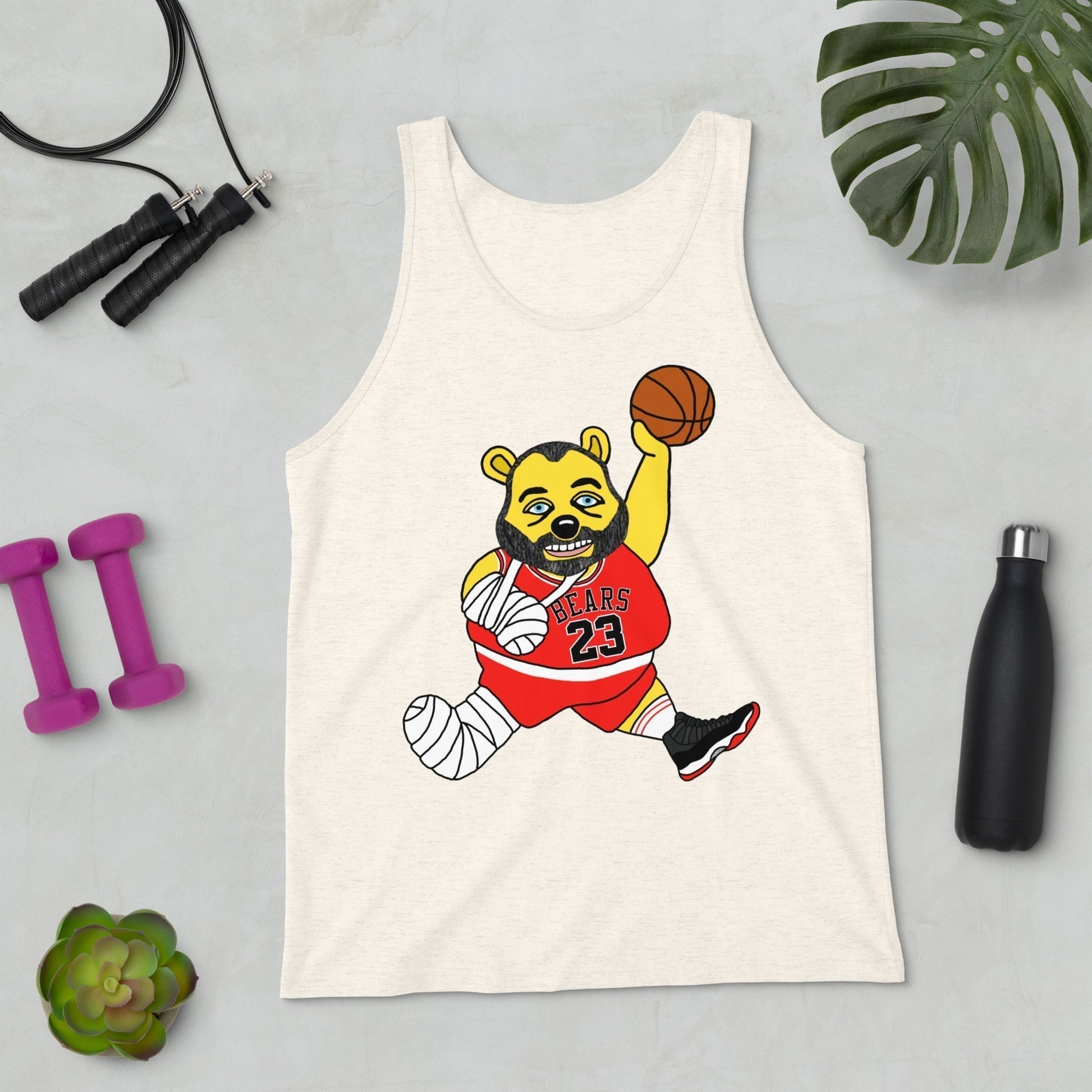 Air Segura, Tom Segura Basketball, Your Mom's House (YMH), 2 Bears 1 Cave, Funny Men's Tank Top Oatmeal Triblend Tank Tops 2 Bears 1 Cave Air Segura Podcasts Stand-up Comedy Tom Segura YMH Next Cult Brand