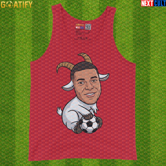 Kylian Mbappe Tank Top – GOAT Soccer Muscle Shirt Gift for France World Cup Summer Fans Red Tank Tops Next Cult Brand