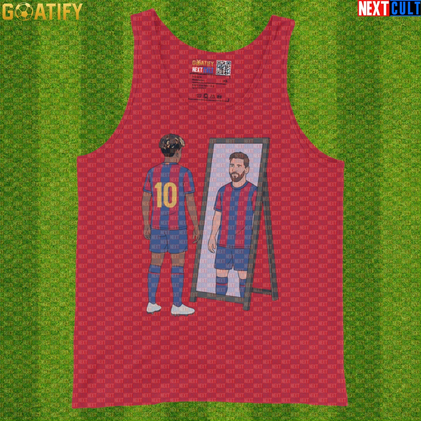 Lamine Yamal Tank Top – Next Messi Soccer Muscle Shirt for Spain and Barcelona Fans Red Next Cult Brand