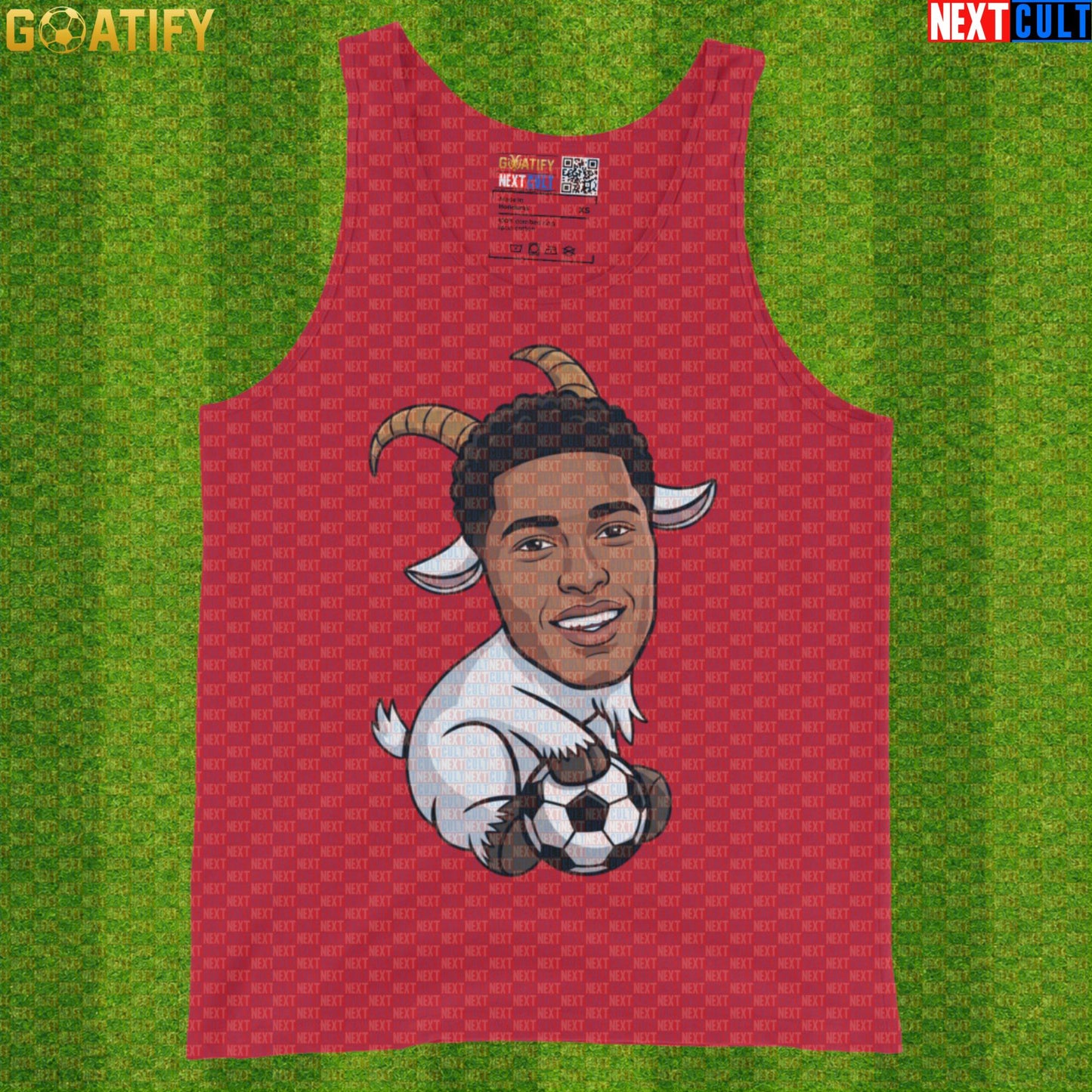 Jude Bellingham Tank Top – GOAT Football Muscle Shirt for Training and England Fans |  | ["Borussia Dortmund", "England", "Football", "Jude Bellingham", "Real Madrid", "Soccer"]