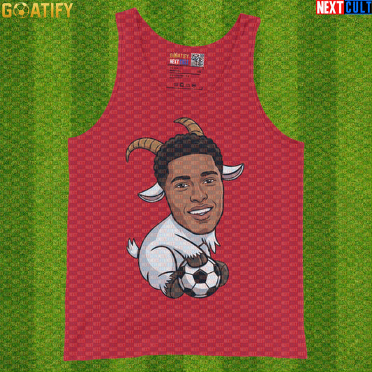 Jude Bellingham Tank Top – GOAT Football Muscle Shirt for Training and England Fans Red Tank Tops Next Cult Brand