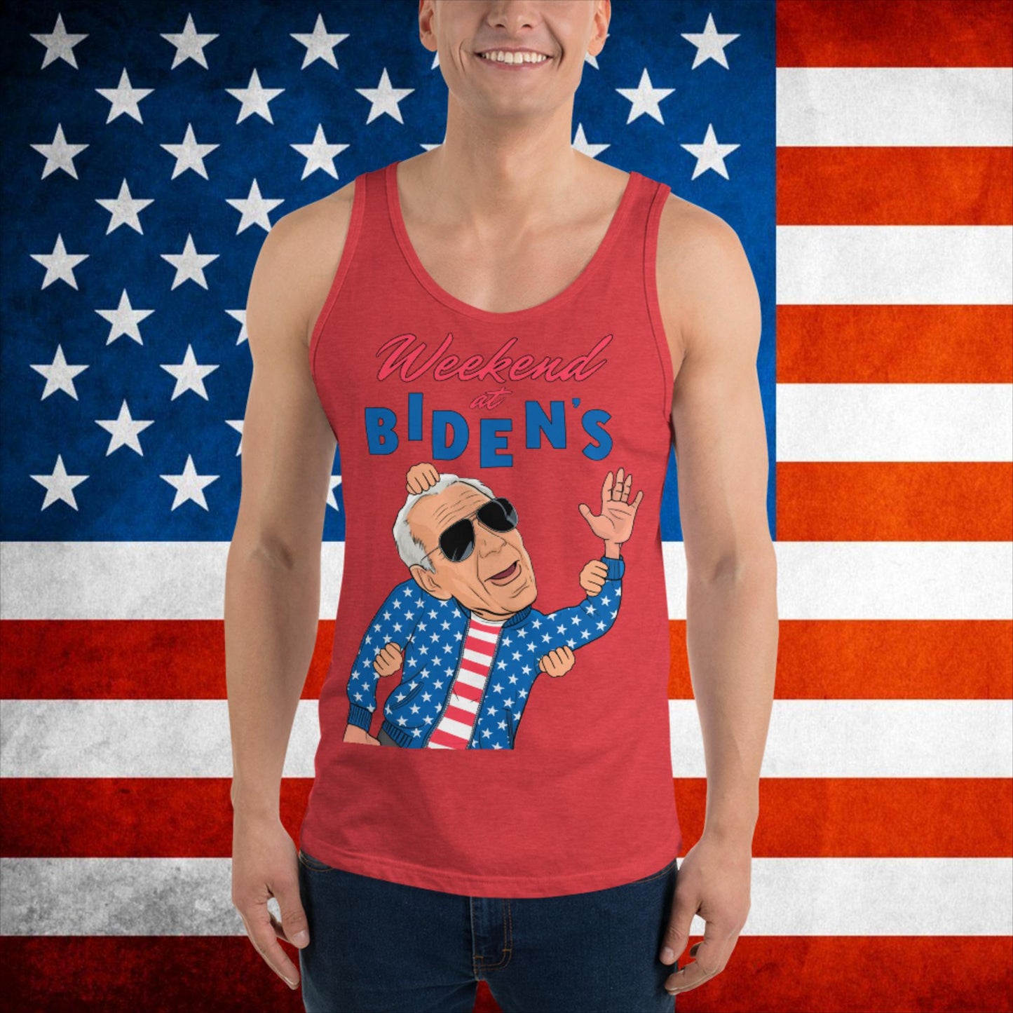 Weekend at Biden's Joe Biden Meme Democrat Republican Trump Trump Gift Biden Gift 90s Vintage Tank Top Next Cult Brand