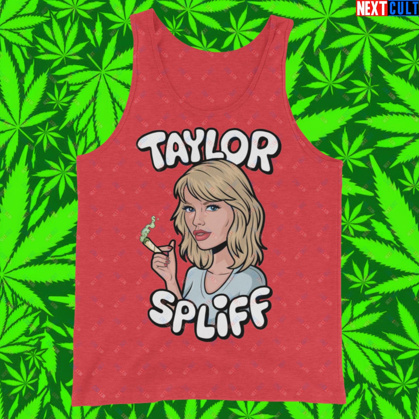 Taylor Spliff Pop Music Star Pothead Stoner Funny Weed Meme Tank Top Red Triblend Tank Tops Music Weed Next Cult Brand