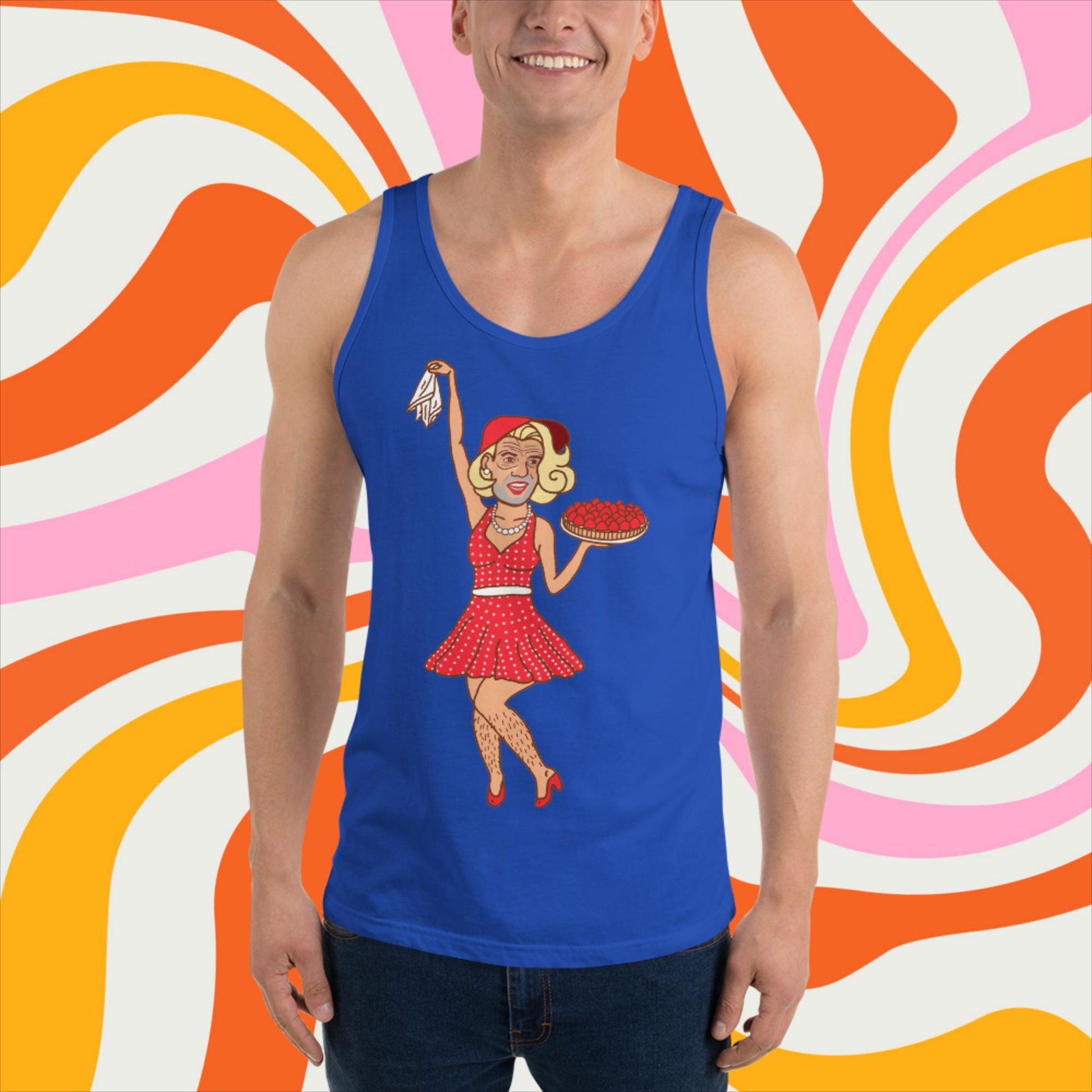 Thinnn Boy Bake Club The Fighter and The Kid TFATK Podcast Comedy 60s retro housewife Bryan Callen Tank Top True Royal Tank Tops Bryan Callen Podcasts Stand-up Comedy The Fighter and The Kid (TFATK) Thinnn Boy Bake Club Next Cult Brand