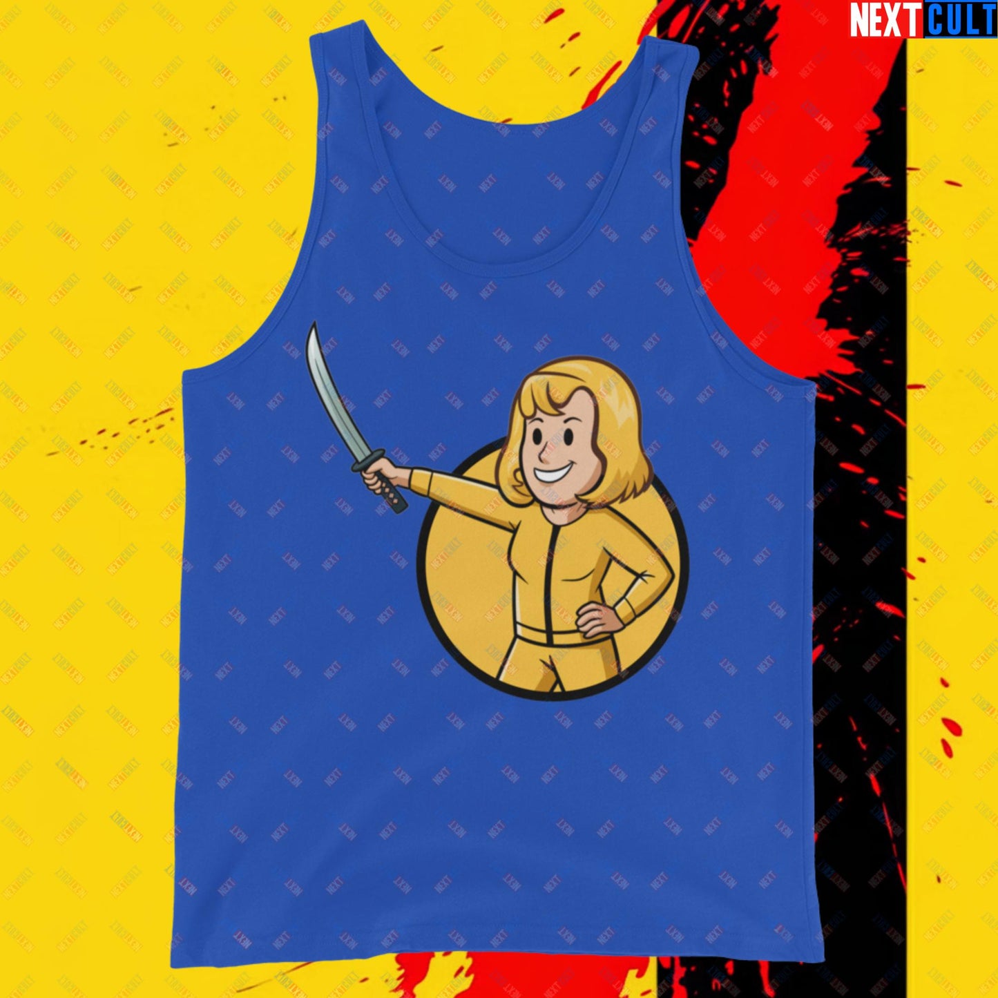 Kill Bill Vault Girl Fallout Funny Meme Cartoon Mashup Tank Top