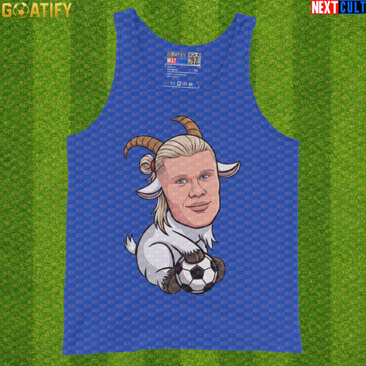 Erling Haaland Tank Top – Viking GOAT Muscle Shirt for Gym, Soccer and Norway Fans True Royal Tank Tops Next Cult Brand
