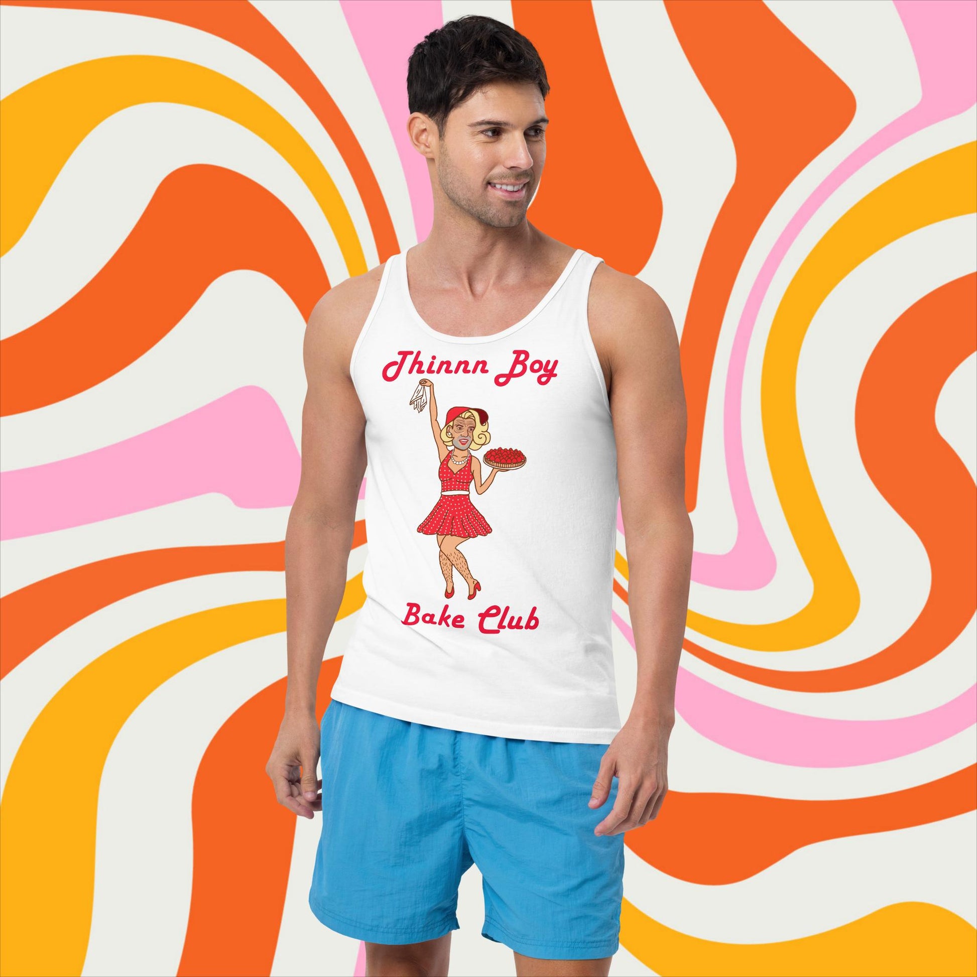 Thinnn Boy Bake Club The Fighter and The Kid TFATK Podcast Comedy 60s retro housewife Bryan Callen Tank Top Next Cult Brand