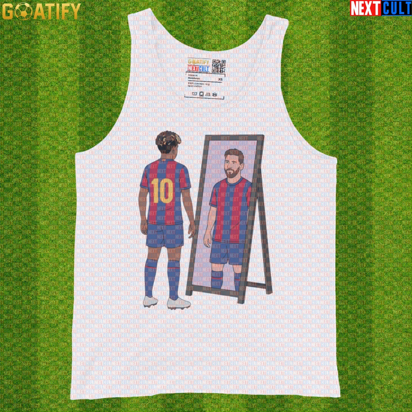 Lamine Yamal Tank Top – Next Messi Soccer Muscle Shirt for Spain and Barcelona Fans White Next Cult Brand