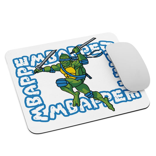 Kylian Mbappe Blue Ninja Turtle Leonardo Mouse pad Next Cult Brand Football, Kylian Mbappe, Leonardo, Ninja Turtles, PSG
