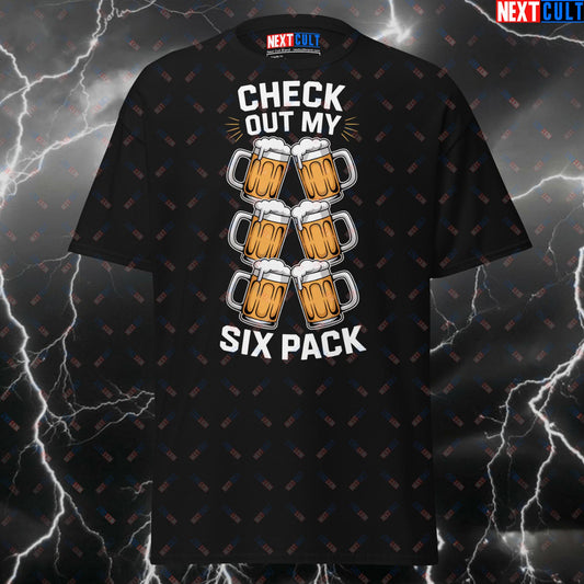 Funny Gym Shirt for Men - Check Out My Six Pack Beer Gym Tee - Pump Cover Workout T-Shirt for Lifters & Fitness Meme Lovers T-shirts Beer Bulking Fitness Gym Pump Cover Workout Next Cult Brand