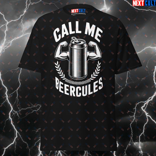 Funny Gym Shirt - Call Me Beercules T-Shirt for Lifters - Pump Cover Gymbro Meme Tee for Fitness & Bodybuilding Gains T-shirts Ancient Greece Beer Fitness Gym Pump Cover Workout Next Cult Brand