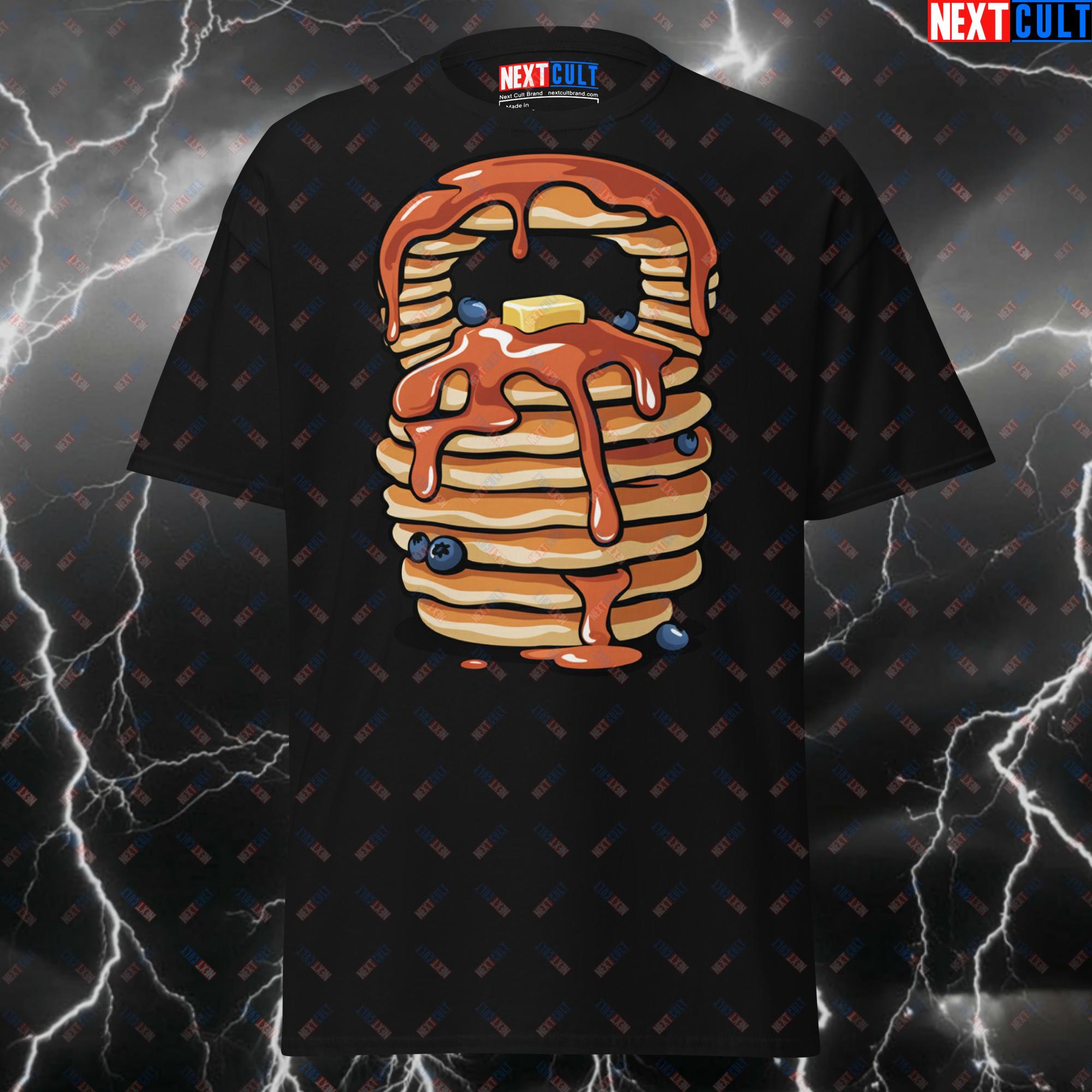 Funny Gym Shirt - Pancake Kettlebell Meme Tee for Lifters - Pump Cover Workout Top for Gymbros & Fitness Gains T-shirts Bulking Fast Food Fitness Functional Fitness Gym Kettlebell Pump Cover Workout Next Cult Brand