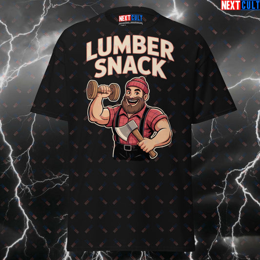 Funny Gym Shirt for Lifters - Lumbersnack Pump Cover Tee - Jacked Lumberjack Meme T-Shirt for Gymbros & Fitness Gains T-shirts Fitness Gym Pump Cover Workout Next Cult Brand