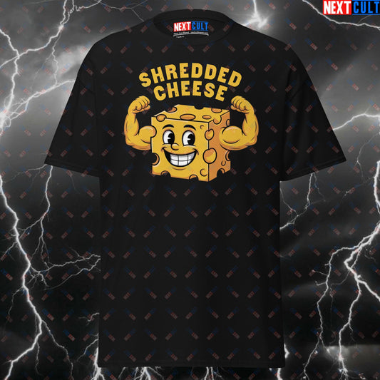 Funny Gym Shirt - Shredded Cheese Muscle Tee for Gymbros & Lifters - Pump Cover Workout T-Shirt for Cheese Lovers & Fitness Memes T-shirts Bodybuilding Fitness Gym Pump Cover Workout Next Cult Brand