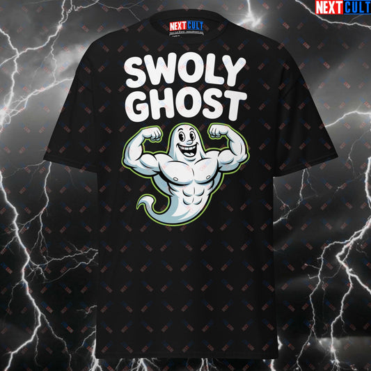Funny Gym Shirt - Swoly Ghost Pump Cover T-Shirt for Lifters & Gymbros - Swole Meme Tee for Workout & Gains T-shirts Fitness Gym Pump Cover Workout Next Cult Brand