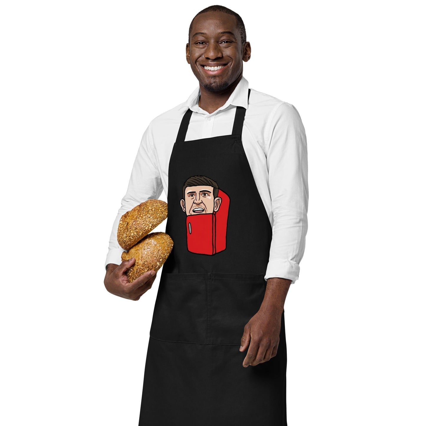 Harry ''The Fridge'' Maguire Organic Cotton Apron Aprons Football Harry Maguire Manchester United The Fridge Next Cult Brand