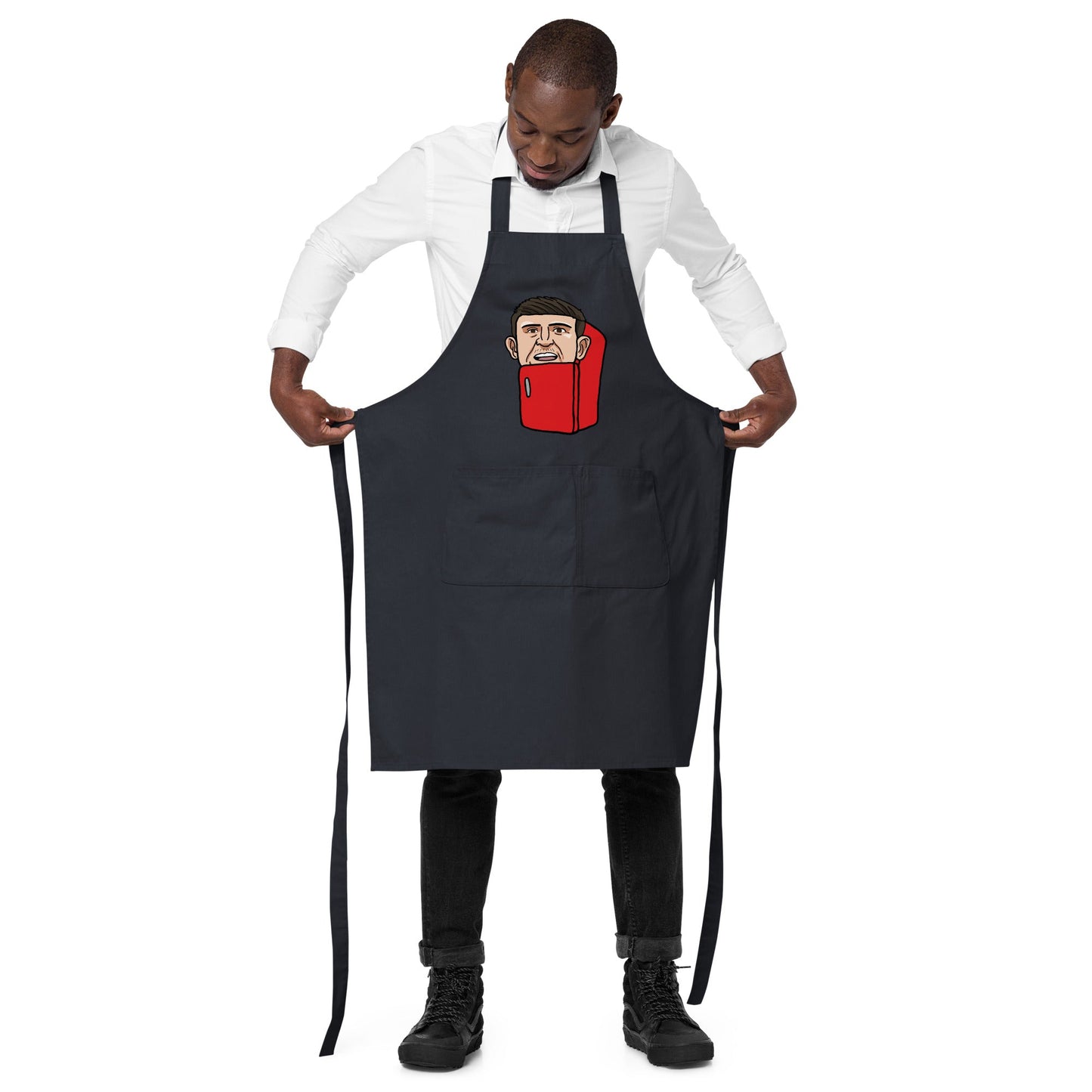 Harry ''The Fridge'' Maguire Organic Cotton Apron Aprons Football Harry Maguire Manchester United The Fridge Next Cult Brand