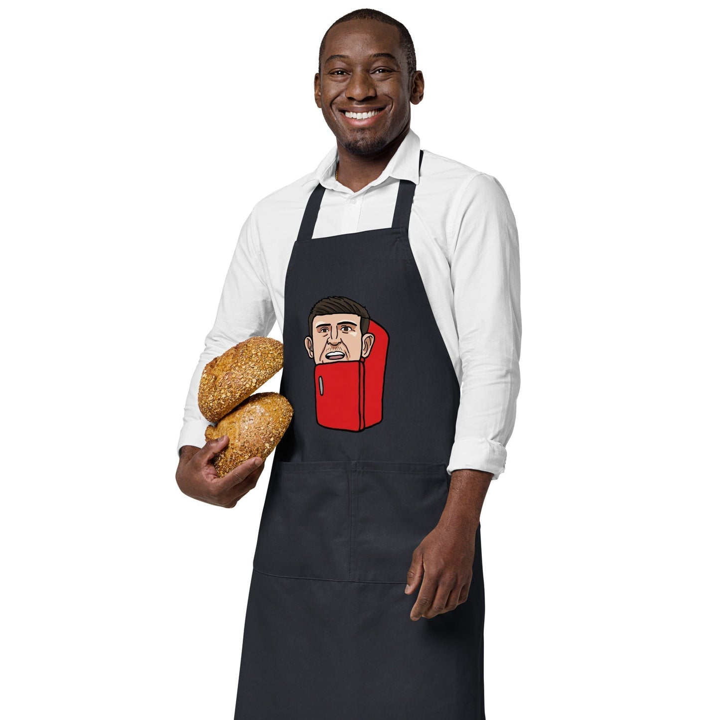 Harry ''The Fridge'' Maguire Organic Cotton Apron Aprons Football Harry Maguire Manchester United The Fridge Next Cult Brand