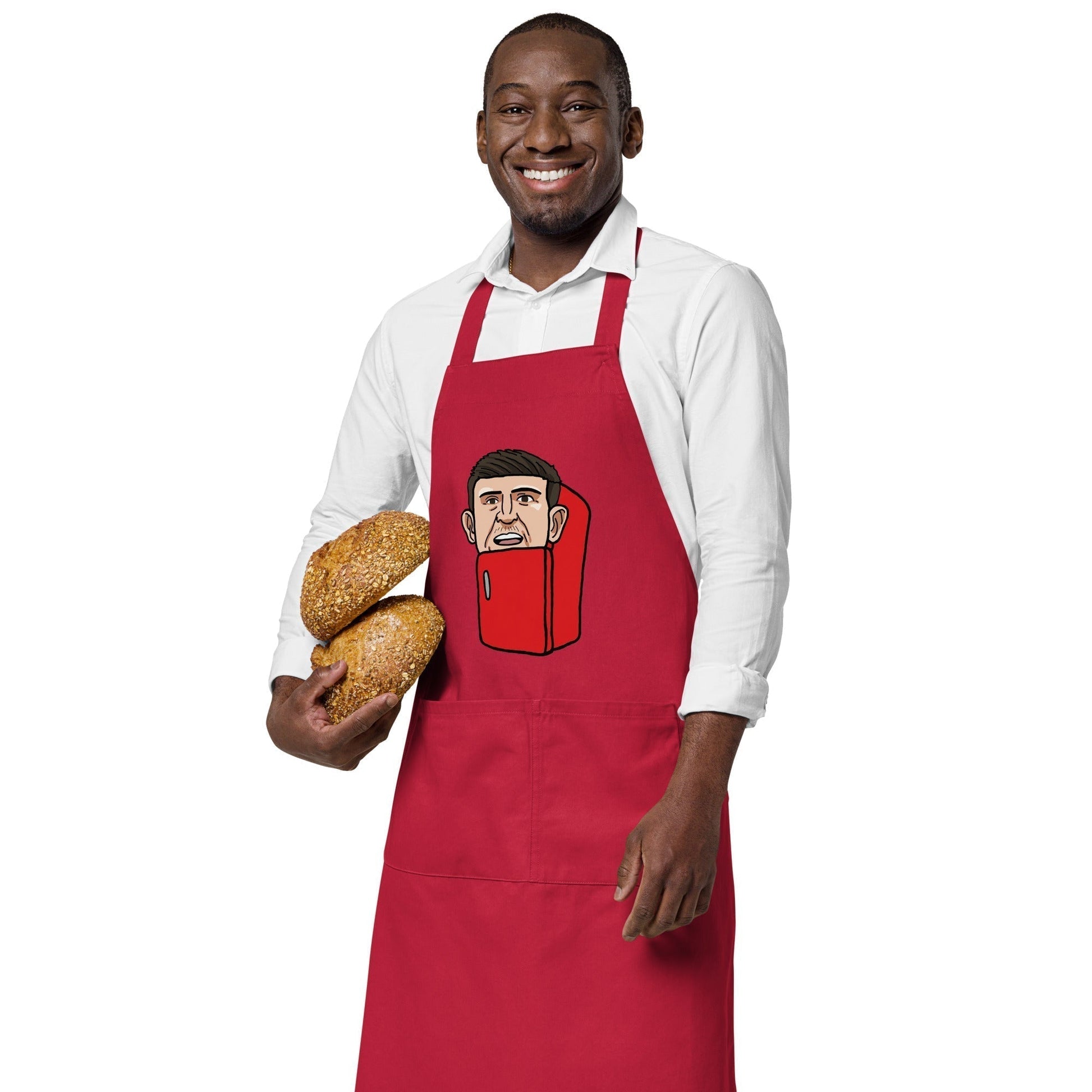 Harry ''The Fridge'' Maguire Organic Cotton Apron Aprons Football Harry Maguire Manchester United The Fridge Next Cult Brand