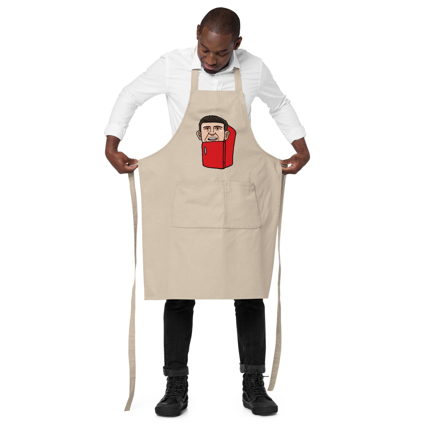 Harry ''The Fridge'' Maguire Organic Cotton Apron Aprons Football Harry Maguire Manchester United The Fridge Next Cult Brand