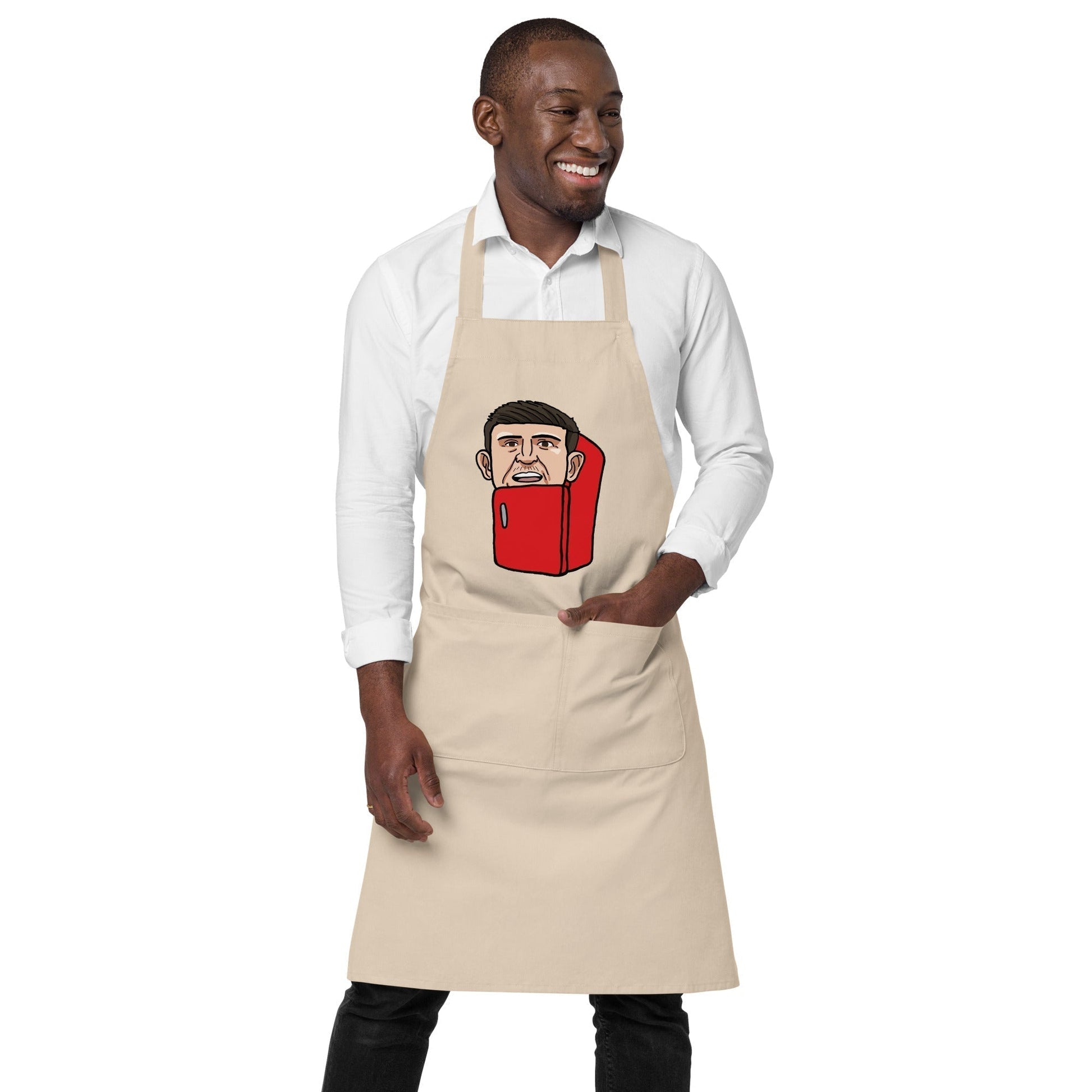 Harry ''The Fridge'' Maguire Organic Cotton Apron Rope Aprons Football Harry Maguire Manchester United The Fridge Next Cult Brand