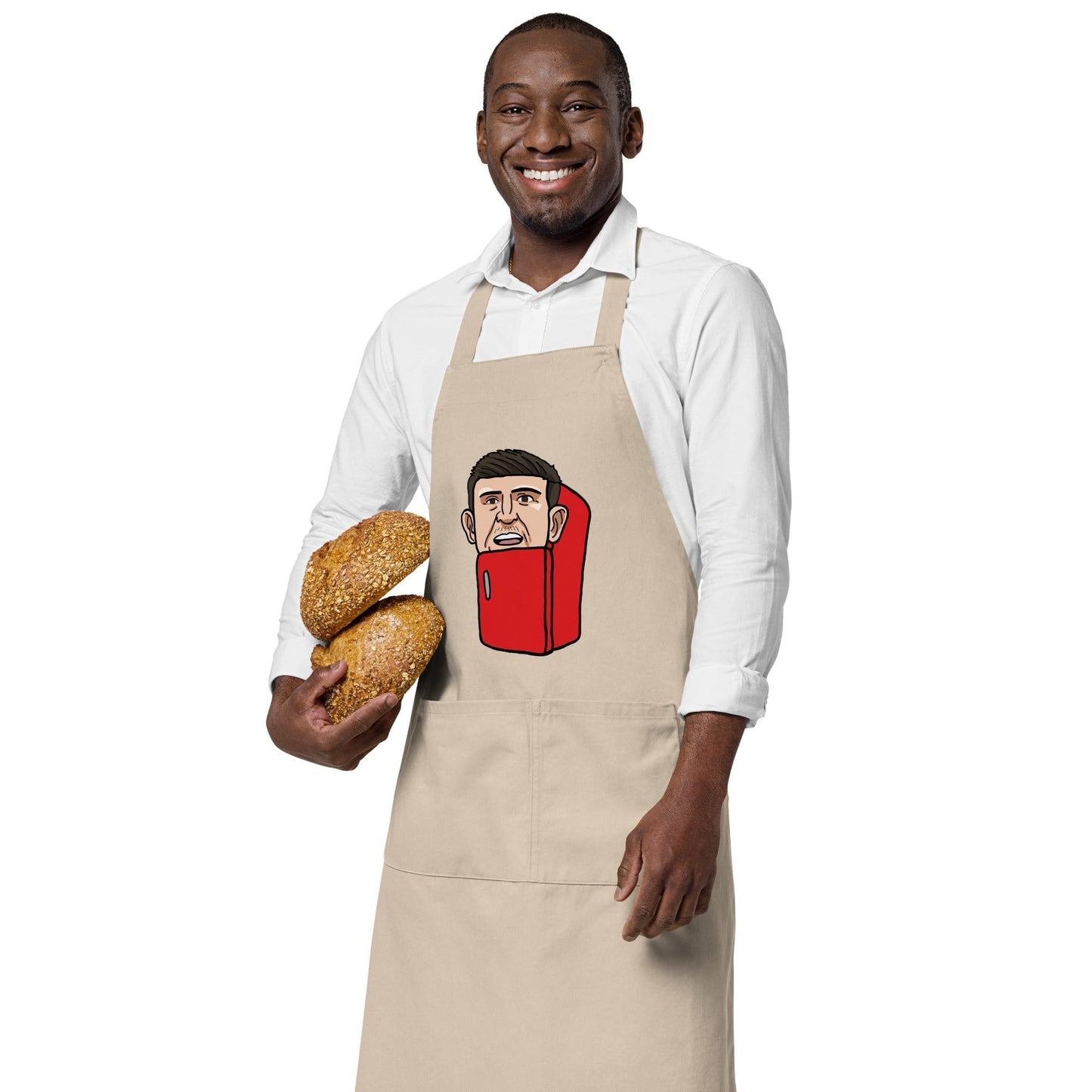 Harry ''The Fridge'' Maguire Organic Cotton Apron Aprons Football Harry Maguire Manchester United The Fridge Next Cult Brand