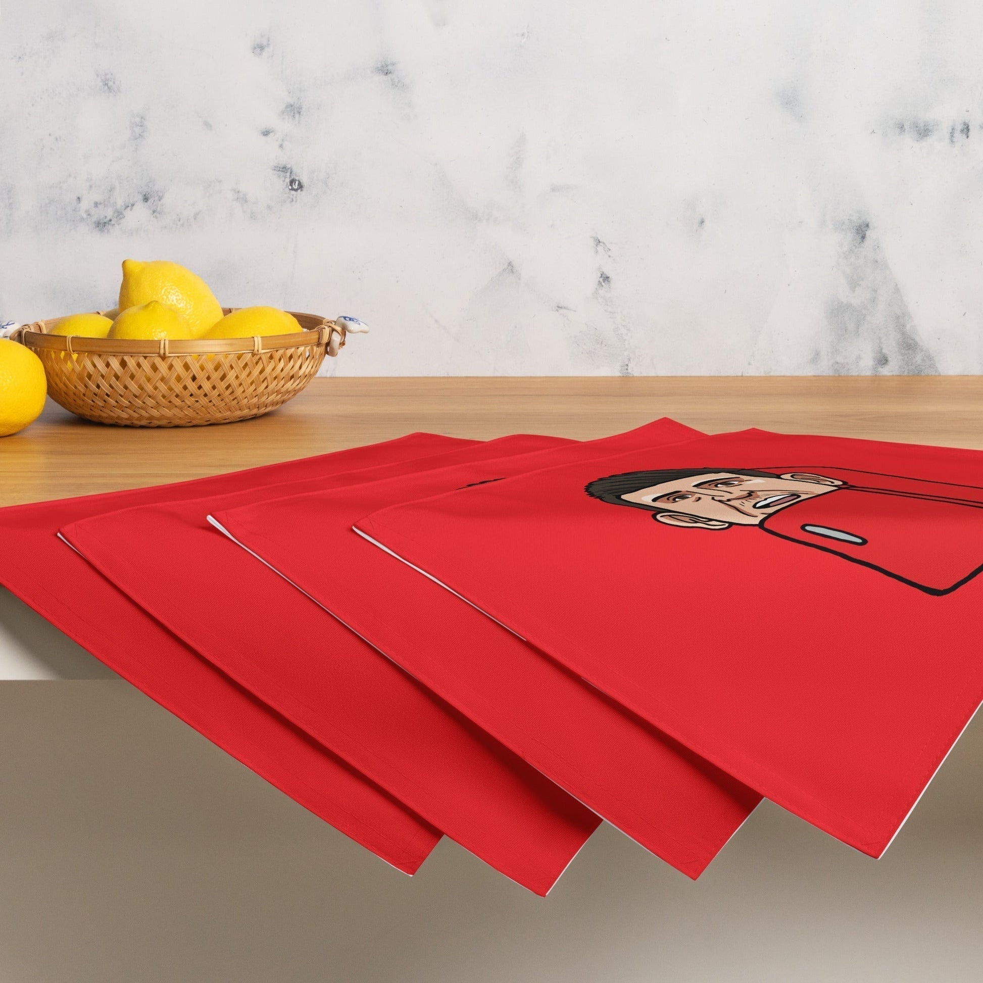 Harry ''The Fridge'' Maguire Placemat Set of 4 Red Next Cult Brand Football, GlazersOut, Harry Maguire, Manchester United