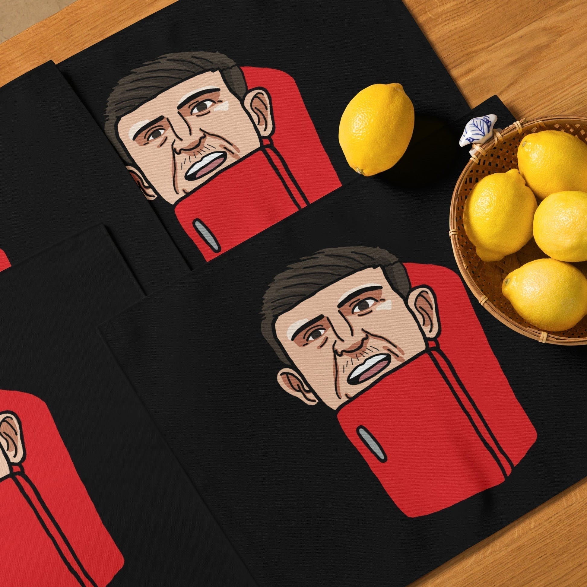 Harry ''The Fridge'' Maguire Placemat Set of 4 Black Next Cult Brand Football, GlazersOut, Harry Maguire, Manchester United