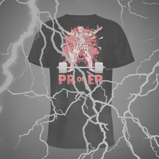 PR or ER T-Shirt – Hardcore Deadlift Gym Shirt for Powerlifters and Bodybuilders