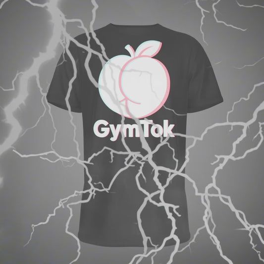 GymTok T-Shirt – TikTok Parody Peach Booty Training Graphic Tee for Gym Girls
