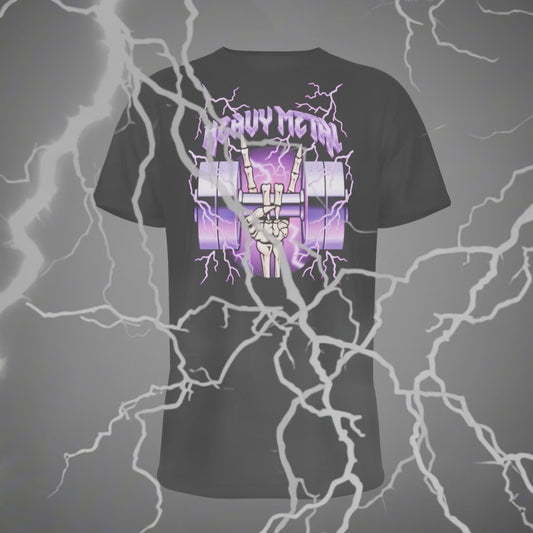Heavy Metal Lift Heavy T-Shirt – Hardcore Powerlifting Gym Shirt for Bodybuilders and Lifters