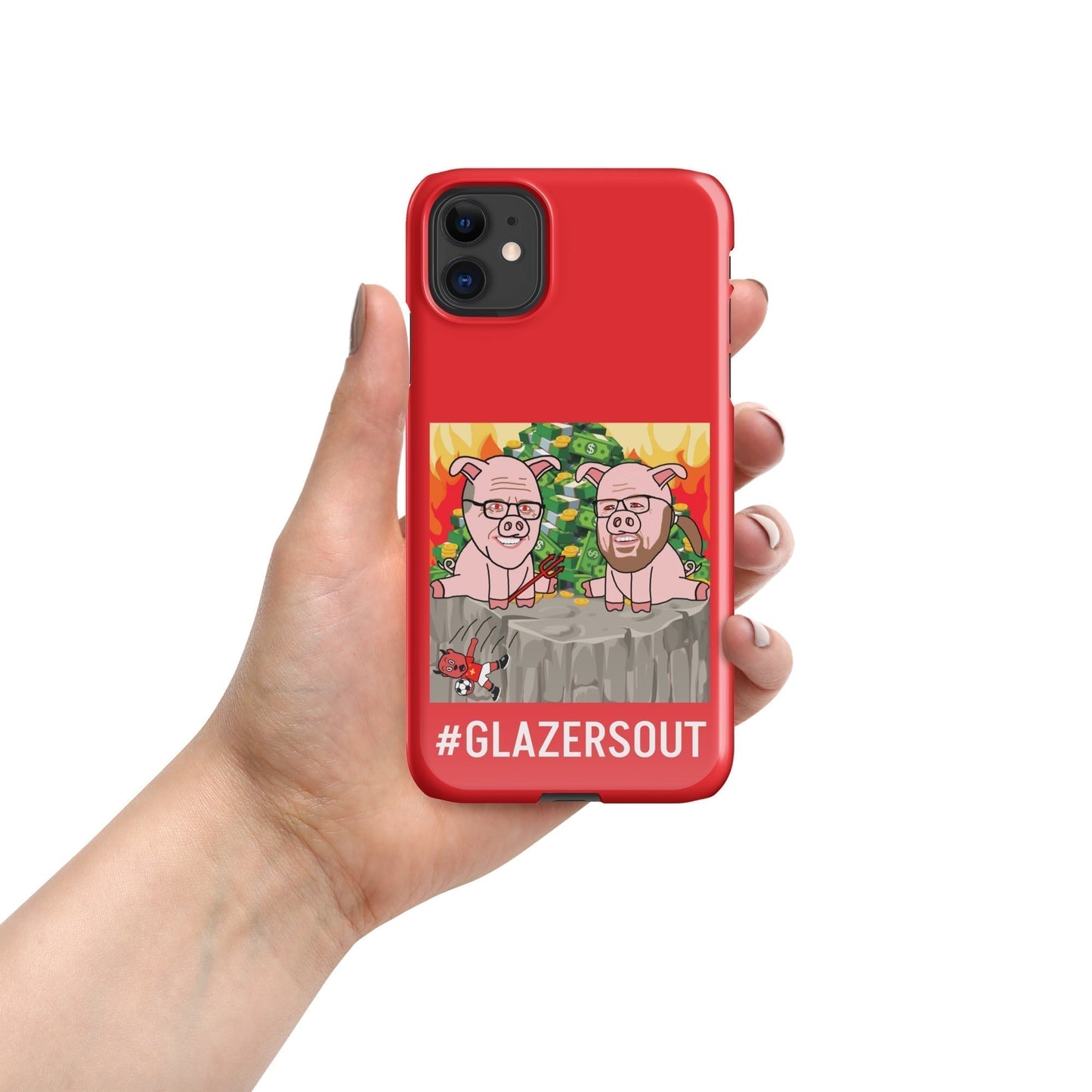 Glazers Out Manchester United Snap case for iPhone® red Next Cult Brand Football, GlazersOut, Manchester United