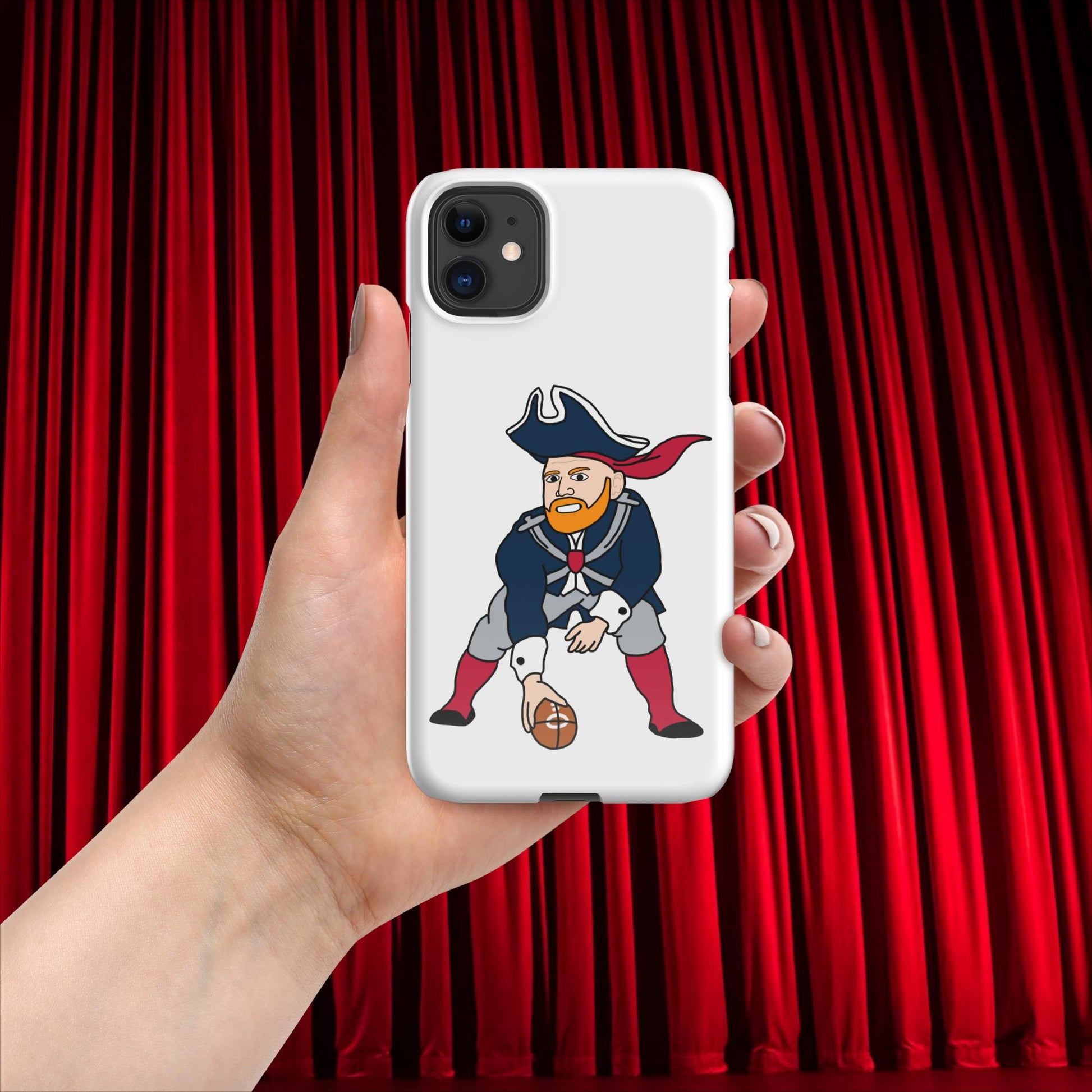 Bill Burrdy New England Patriots NFL Tom Brady Bill Burr Snap case for iPhone Glossy iPhone 11 American Football Bill Burr Monday Morning Podcast New England Patriots NFL Podcasts Stand-up Comedy Next Cult Brand