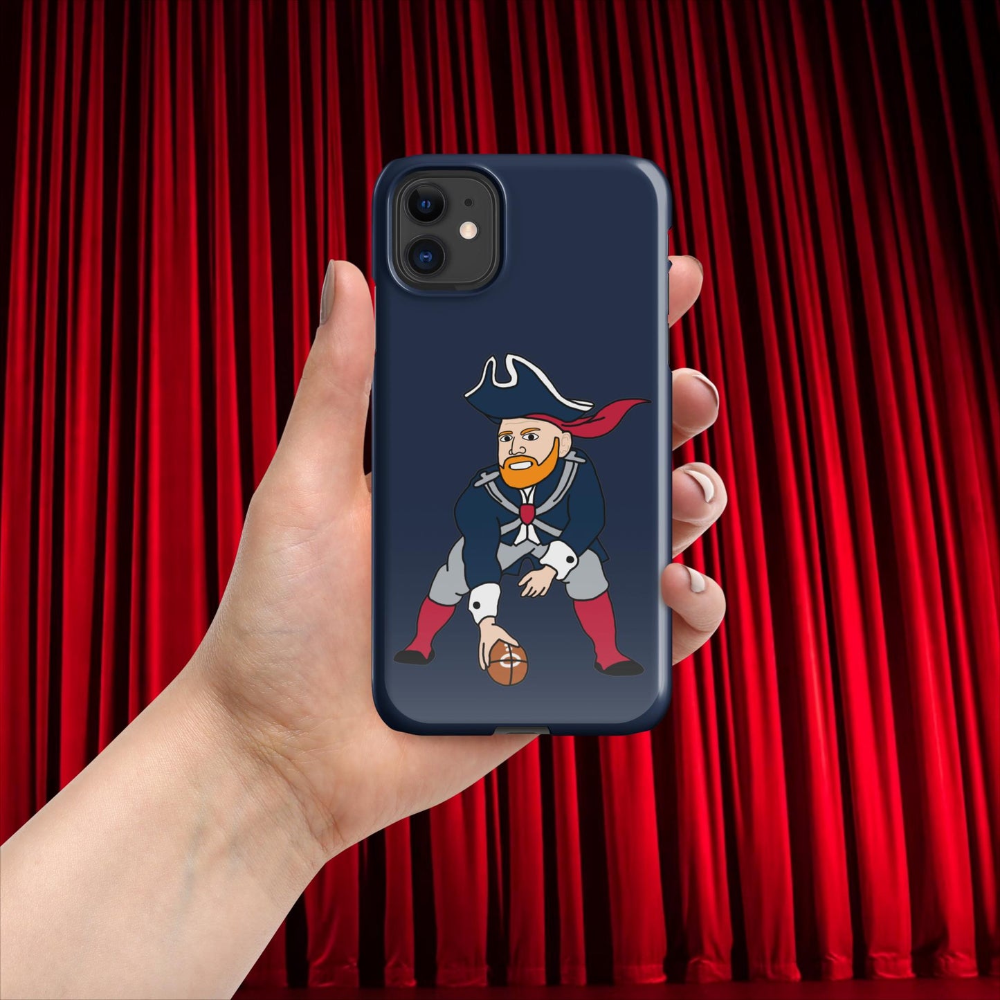 Bill Burrdy New England Patriots NFL Tom Brady Bill Burr Snap case for iPhone Glossy iPhone 11 American Football Bill Burr Monday Morning Podcast New England Patriots NFL Podcasts Stand-up Comedy Next Cult Brand