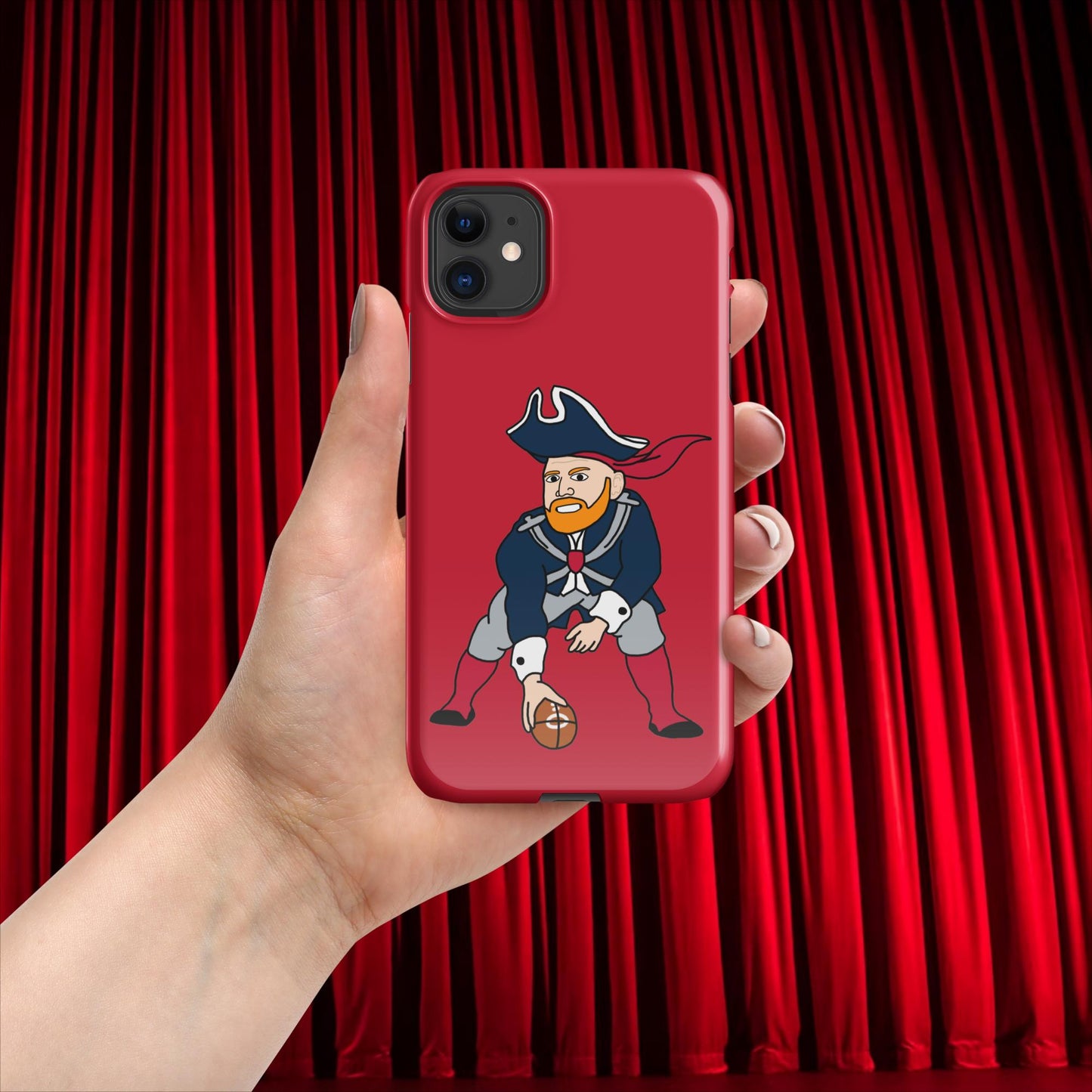 Bill Burrdy New England Patriots NFL Tom Brady Bill Burr Snap case for iPhone Glossy iPhone 11 American Football Bill Burr Monday Morning Podcast New England Patriots NFL Podcasts Stand-up Comedy Next Cult Brand