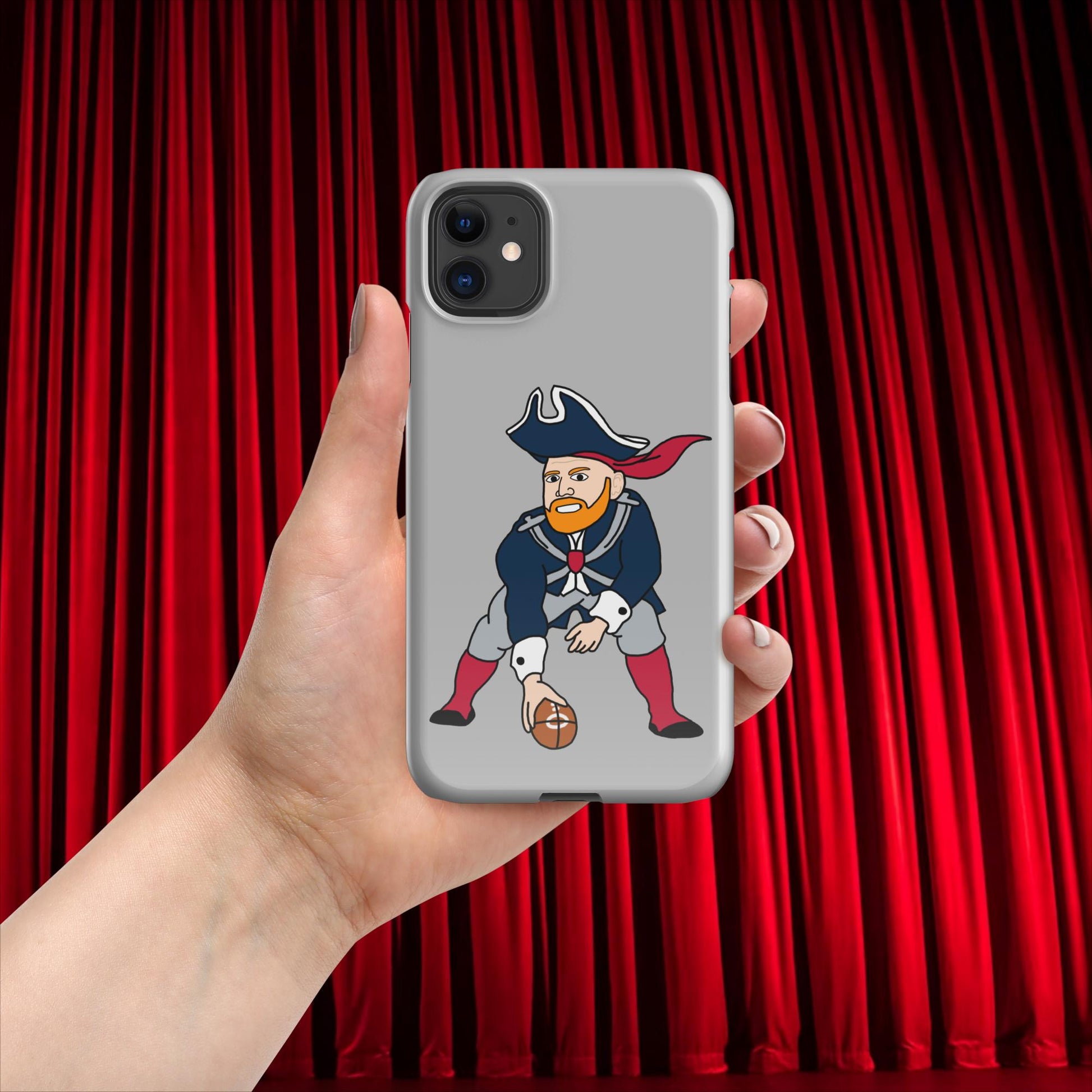 Bill Burrdy New England Patriots NFL Tom Brady Bill Burr Snap case for iPhone Glossy iPhone 11 American Football Bill Burr Monday Morning Podcast New England Patriots NFL Podcasts Stand-up Comedy Next Cult Brand