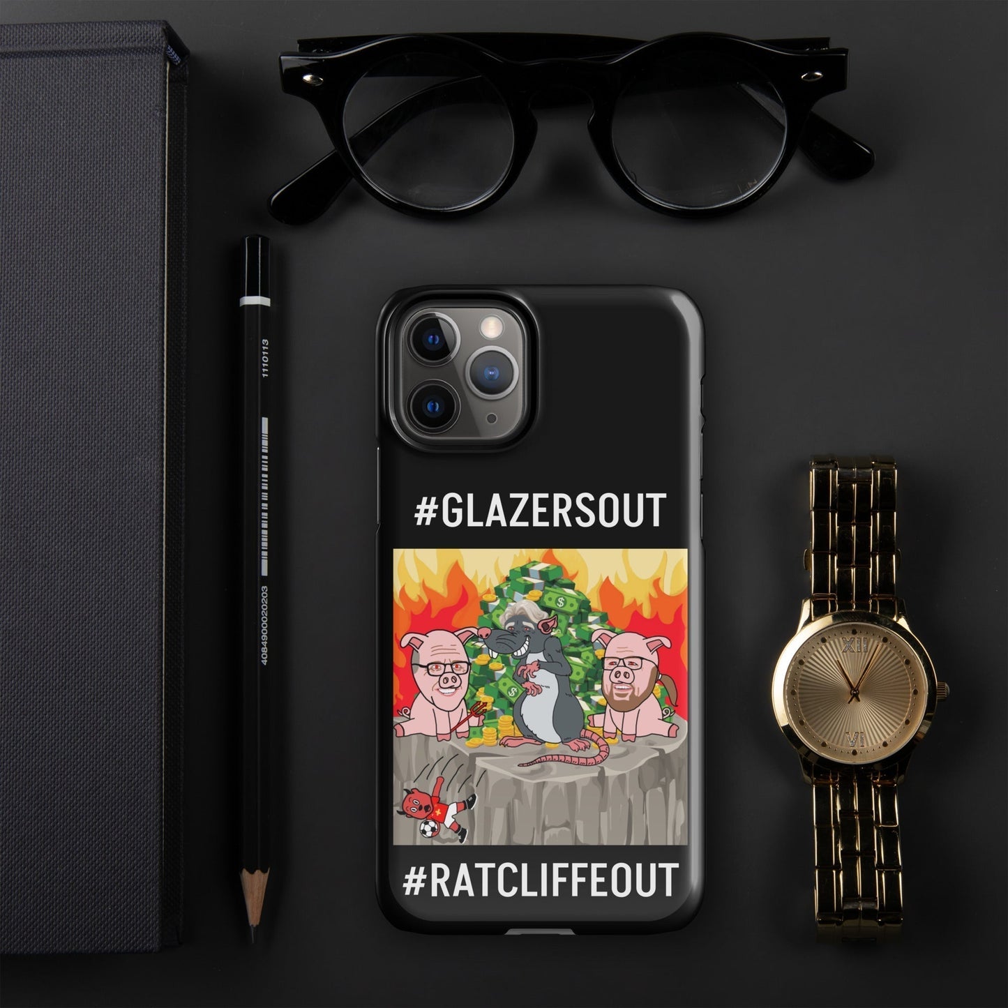 Manchester United Ratcliffe Out, Glazers Out Snap case for iPhone® black Next Cult Brand Football, GlazersOut, Manchester United, RatcliffeOut