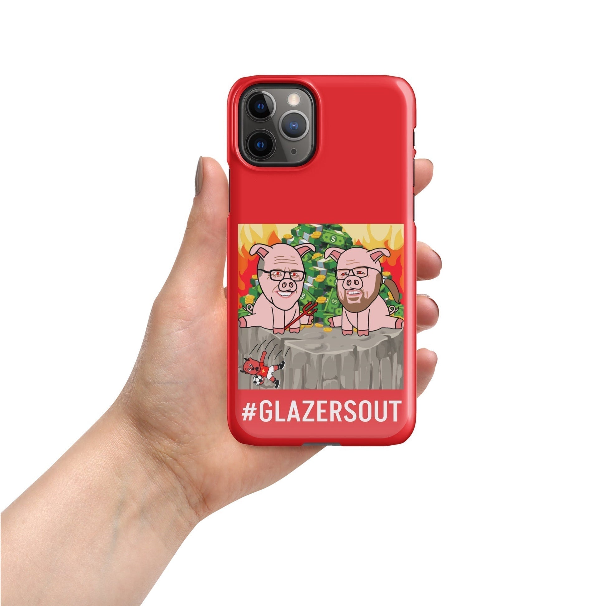 Glazers Out Manchester United Snap case for iPhone® red Next Cult Brand Football, GlazersOut, Manchester United