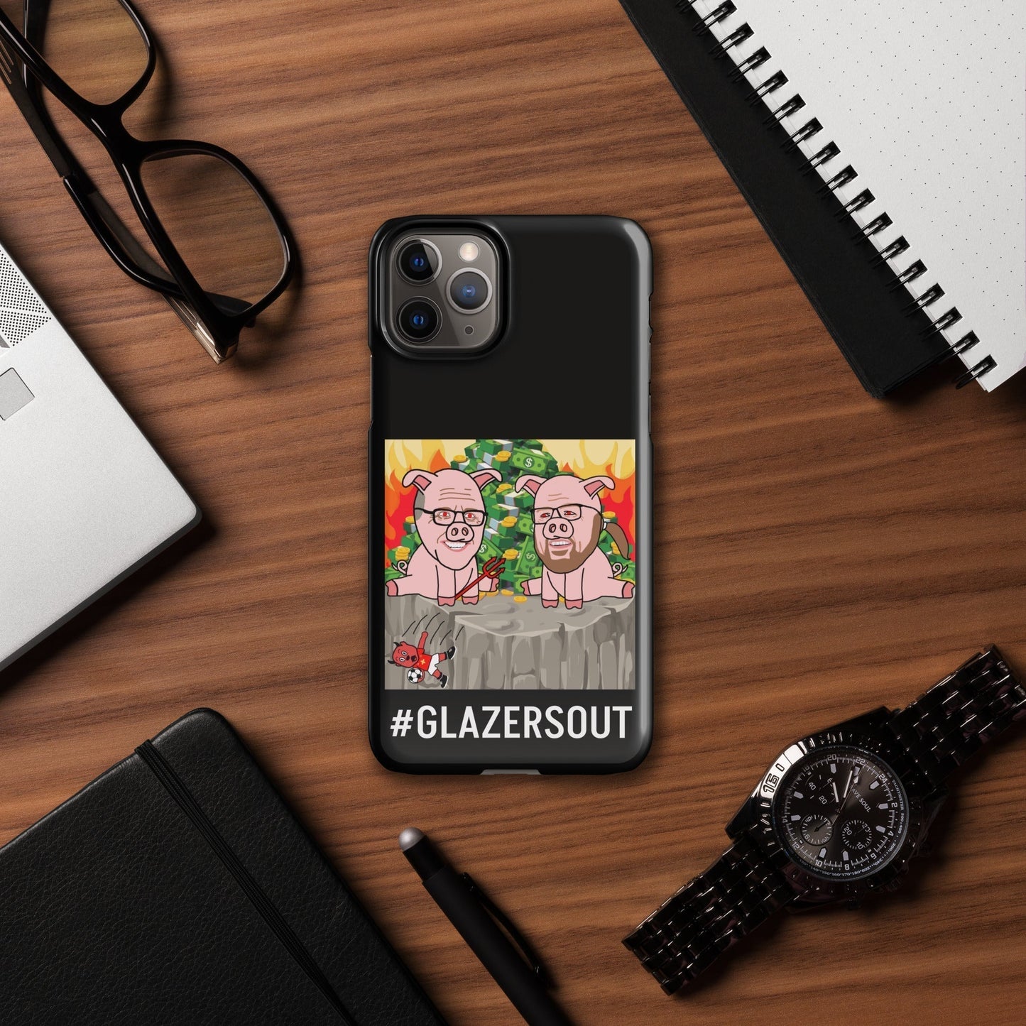 Glazers Out Manchester United Snap case for iPhone® black Glossy iPhone 11 Pro Mobile Phone Cases Football GlazersOut Manchester United Next Cult Brand