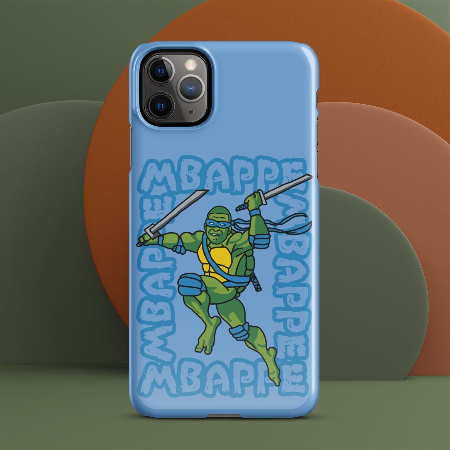 Kylian Mbappe Blue Ninja Turtle Leonardo Snap case for iPhone® Next Cult Brand Football, Kylian Mbappe, Leonardo, Ninja Turtles, PSG