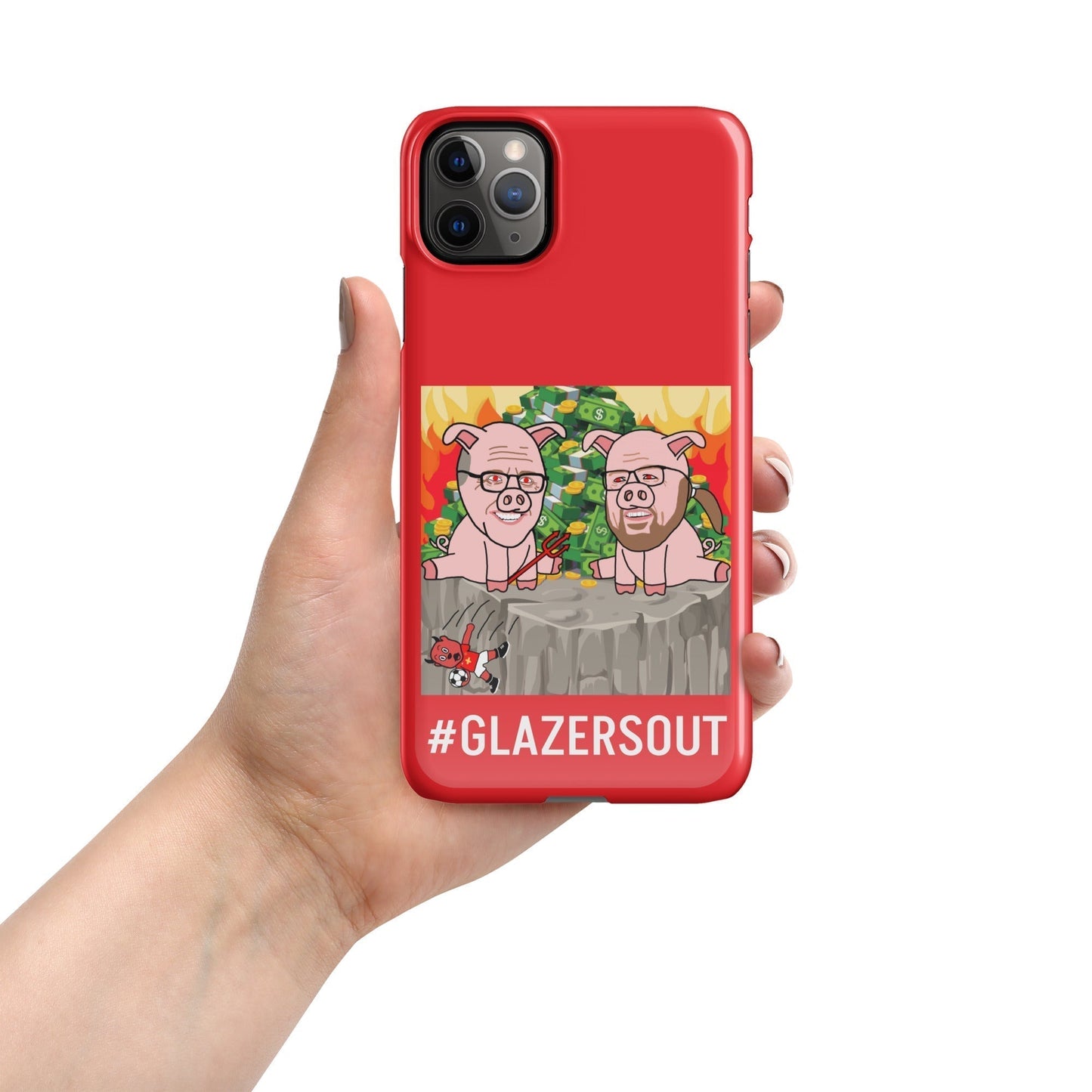 Glazers Out Manchester United Snap case for iPhone® red Glossy iPhone 11 Pro Max Mobile Phone Cases Football GlazersOut Manchester United Next Cult Brand