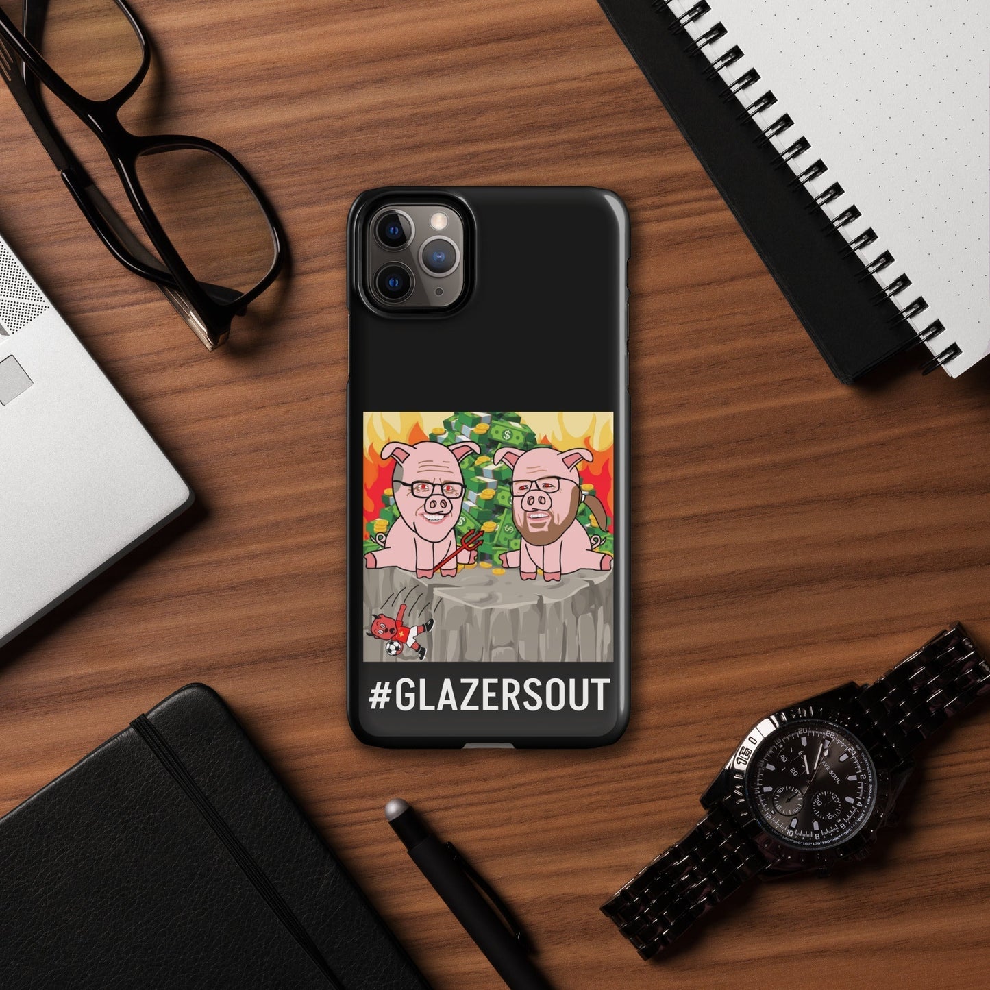 Glazers Out Manchester United Snap case for iPhone® black Glossy iPhone 11 Pro Max Mobile Phone Cases Football GlazersOut Manchester United Next Cult Brand