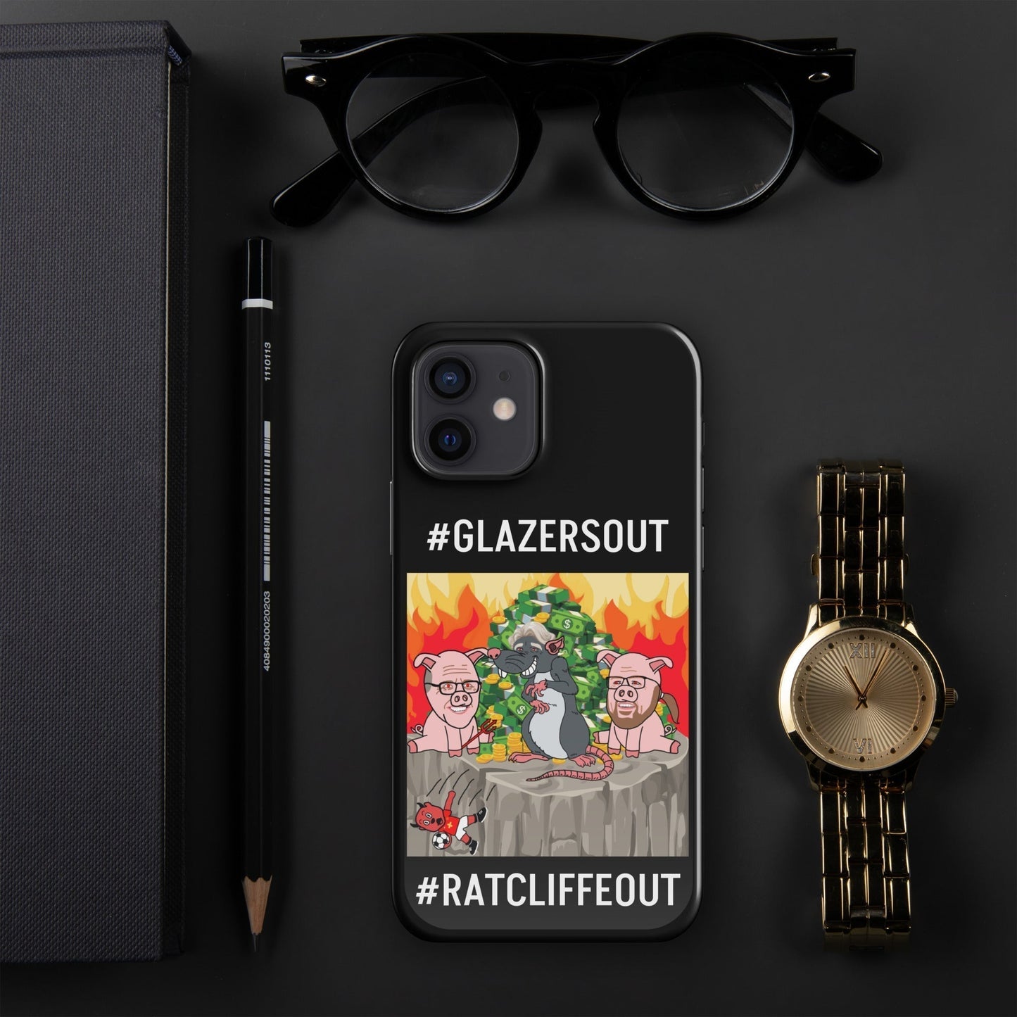 Manchester United Ratcliffe Out, Glazers Out Snap case for iPhone® black Next Cult Brand Football, GlazersOut, Manchester United, RatcliffeOut