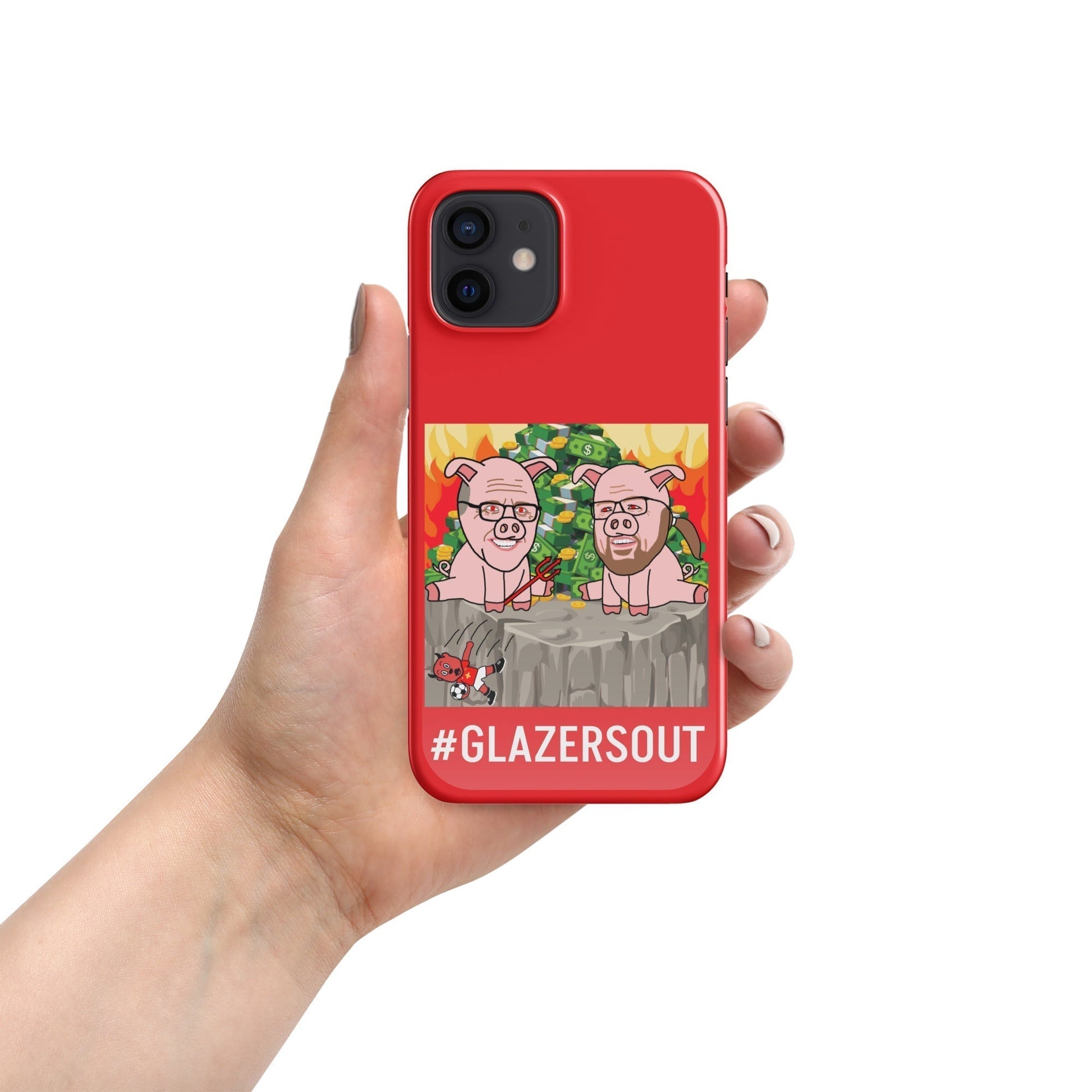 Glazers Out Manchester United Snap case for iPhone® red Glossy iPhone 12 Mobile Phone Cases Football GlazersOut Manchester United Next Cult Brand